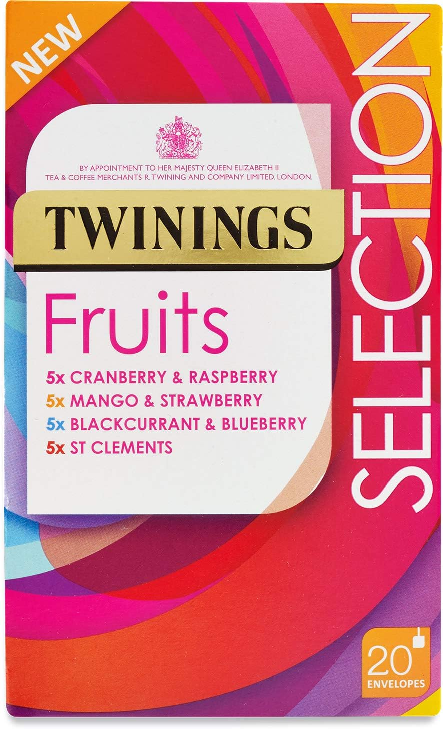 Twinings Fruit Selection Mixed Set of 80 Tea Bags (4 x 20 Tea Bags) 4