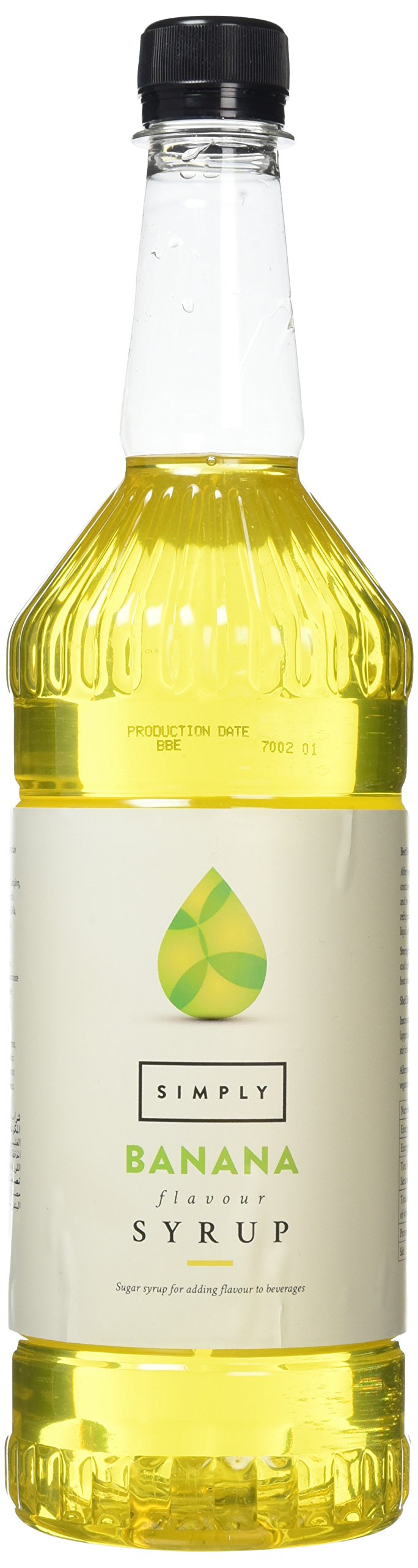 Simply - Banana Syrup Vegan & Nut Free Flavoured Syrup for Coffee, Cocktails, Baking