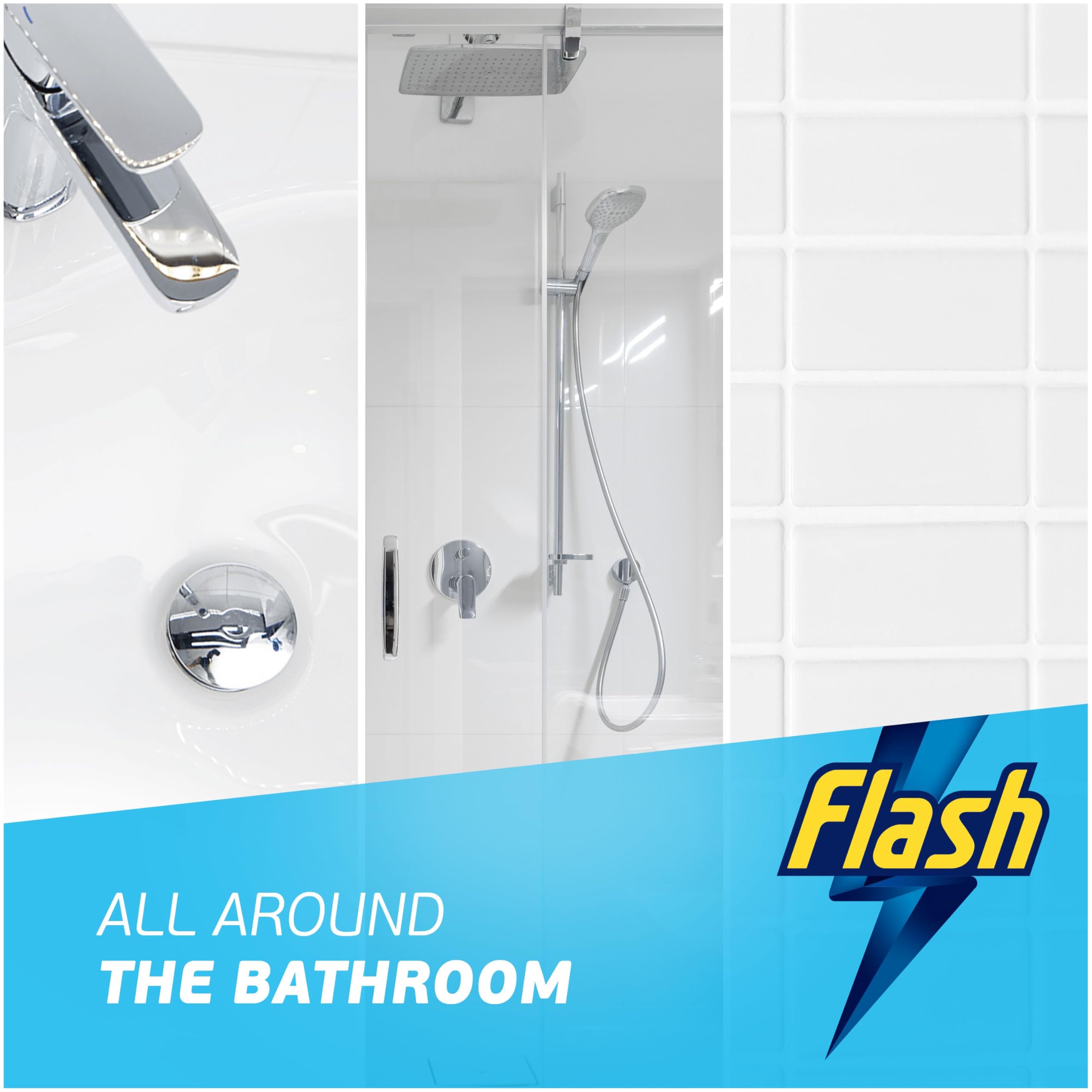 FLASH Bathroom Anti-Bac Spray Cleaner - 800 ml | Kills 99.9% Bacteria | Streak-Free Shine 5