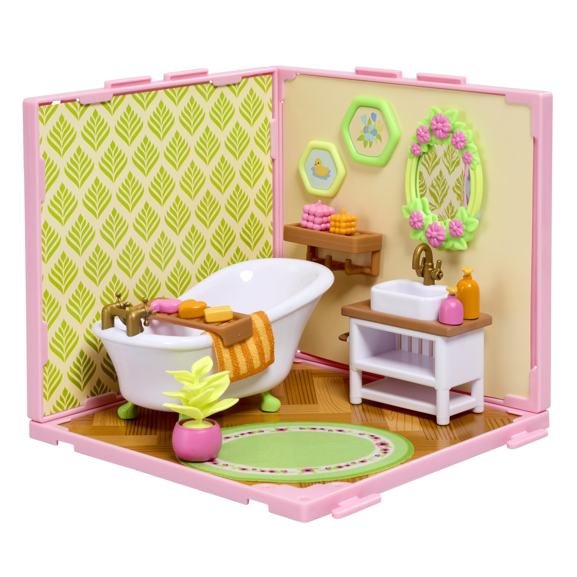 Goliath Suite Spaces - Bathroom Set - Modular Playroom for 3-4" Dolls - 20-Piece Buildable Set 3