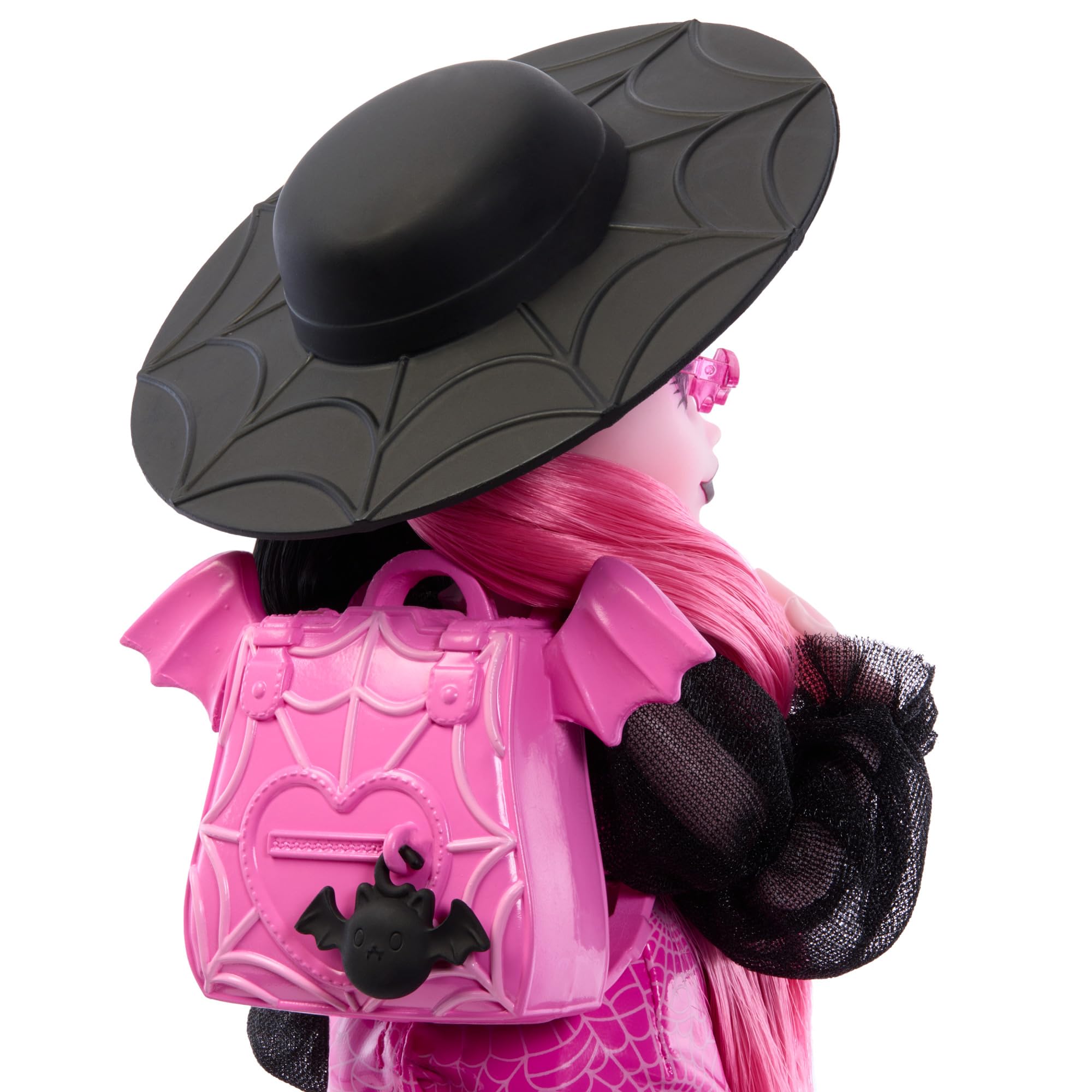 Monster High Draculaura Doll with Pet Bat-Cat Count Fabulous and Accessories like Backpack, Spell Book, Bento Box and More 3