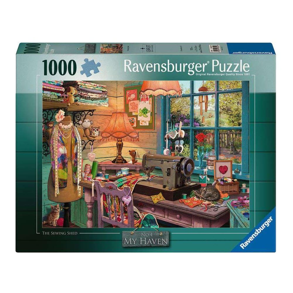 Ravensburger My Haven No. 4 The Sewing Shed 1000 Piece Jigsaw Puzzle