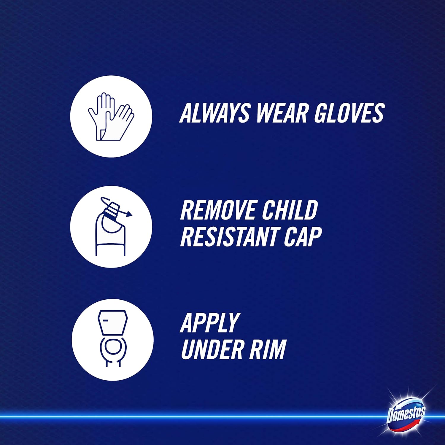 Domestos Original Thick Bleach 750ml - Toilet & Multi-Surface Cleaner 3