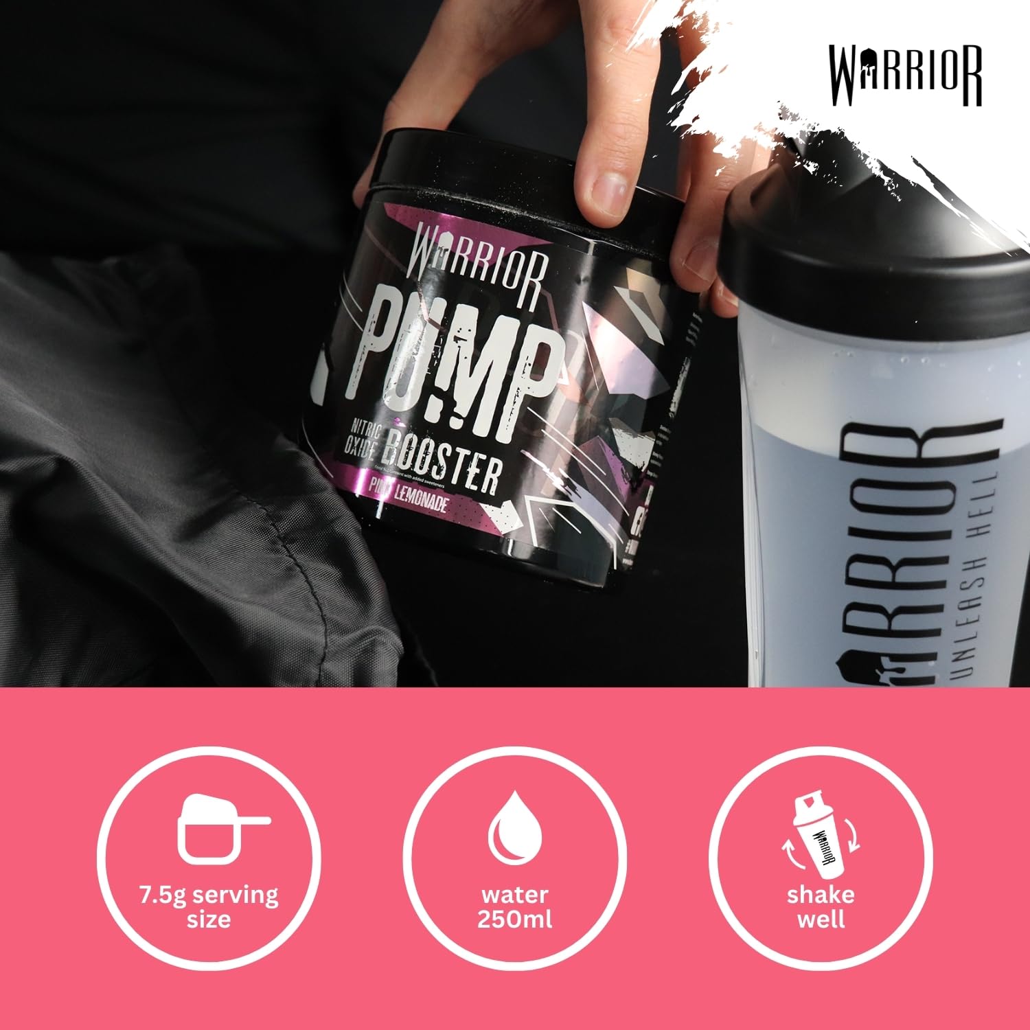 Warrior Pump Pre Workout Powder - Non Stim & Caffeine Free | 225g | 30 Servings 4