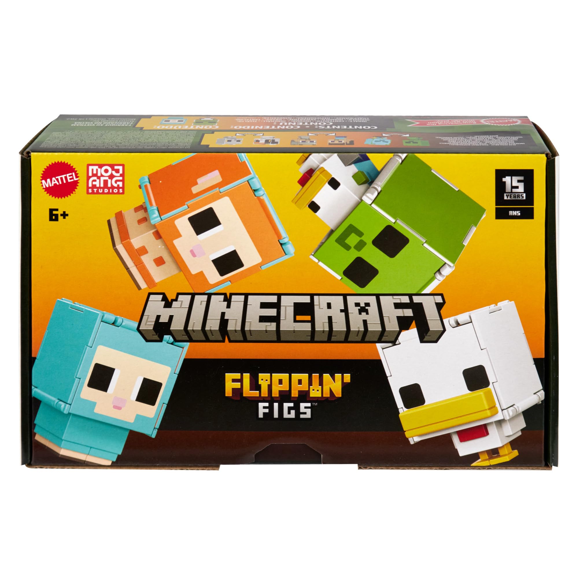 Minecraft Flippin’ Figs Sheep & Chicken 2-Pack - 2-in-1 Transforming Action Figures for Ages 6+ 6