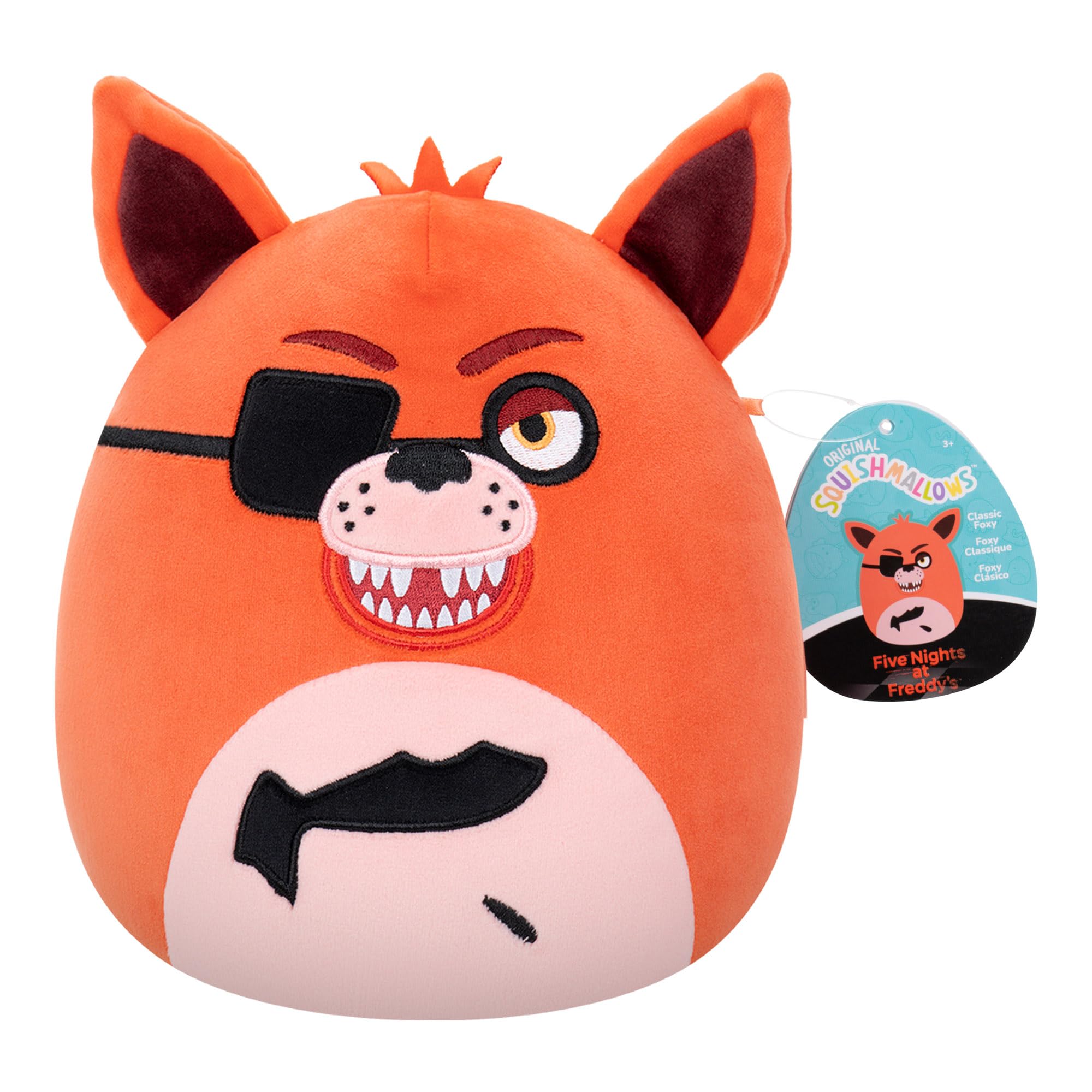 Squishmallows 8-Inch Classic Foxy Plush - Five Nights at Freddy’s Licensed Soft Toy for Kids 3+ 4