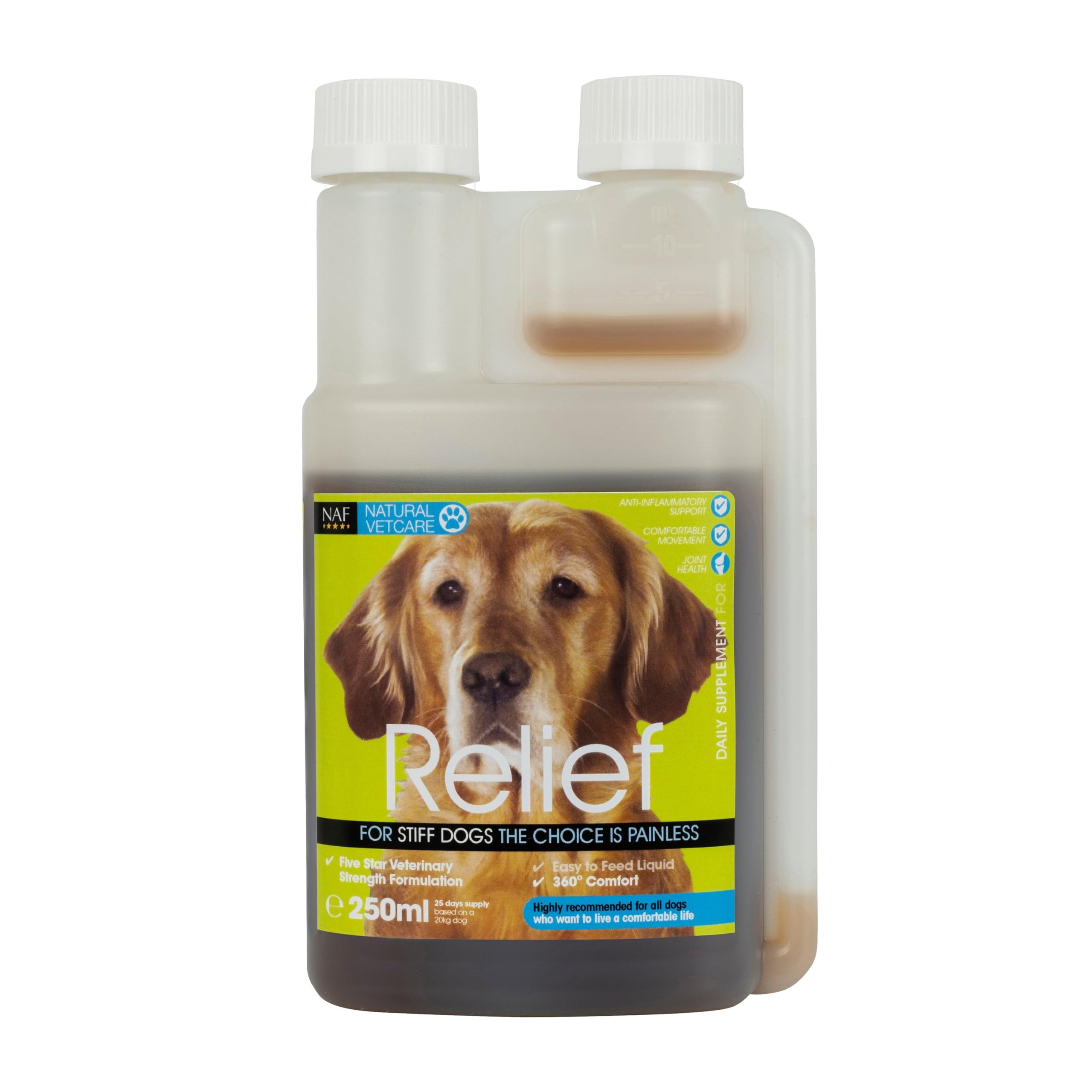 NAF Natural VetCare Veterinary Strength Joint Relief Comfort Dog Supplement | 250ml Liquid