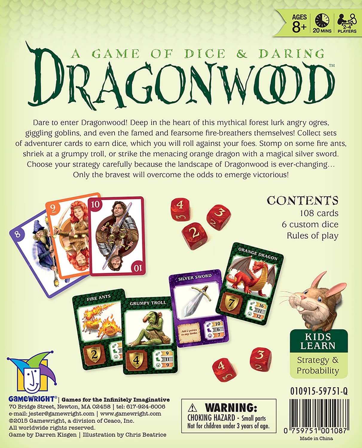Gamewright Dragonwood Game Card Game for 2-4 Players, Ages 8+ 4