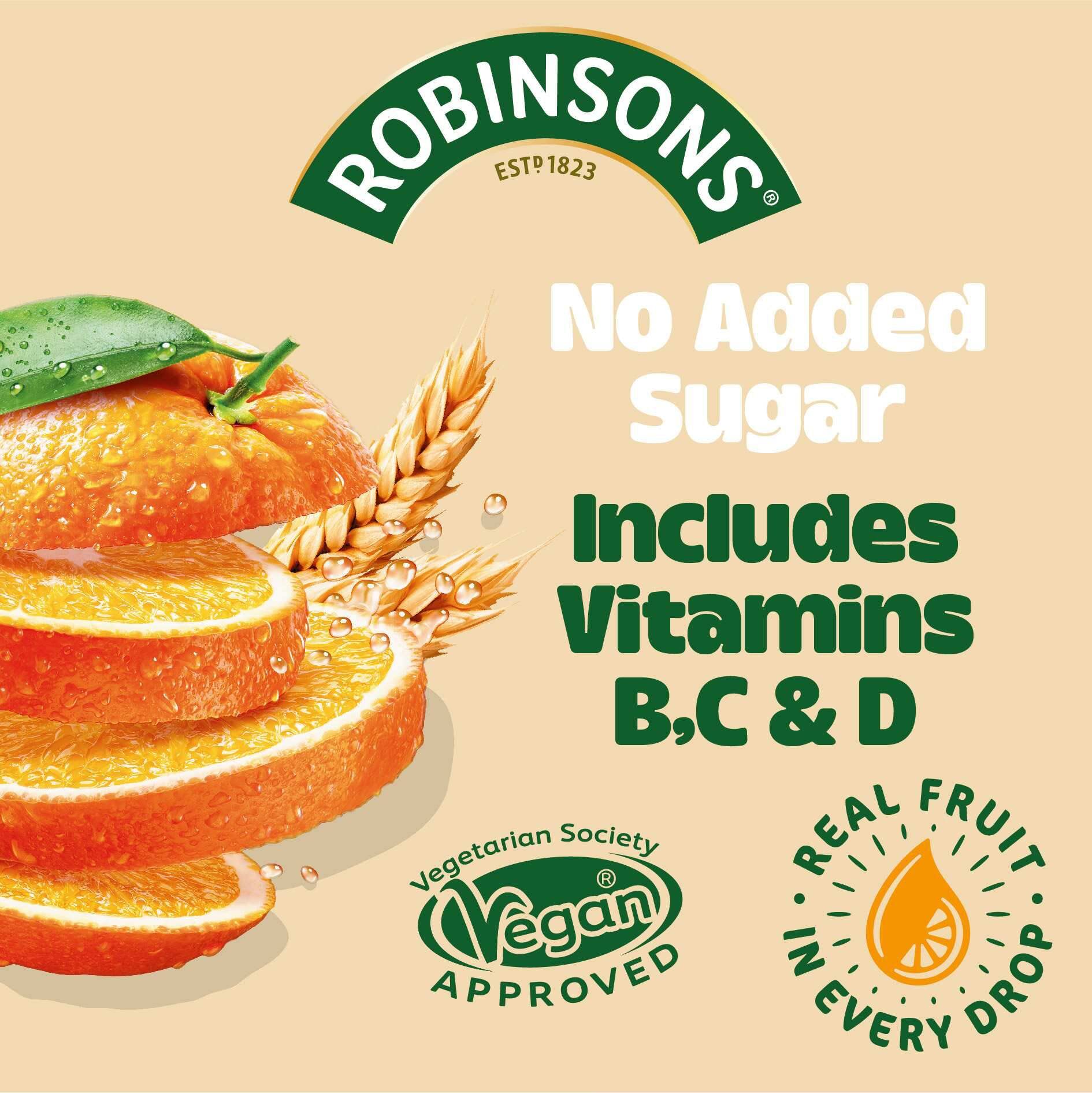 Robinsons Fruit & Barley Orange Squash, 1L 4