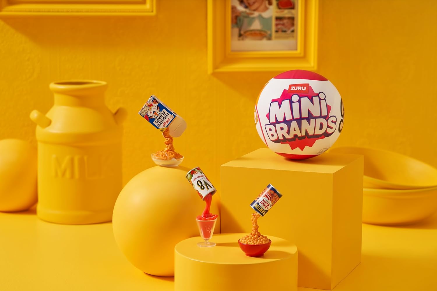 Mini Brands Retro Capsule by ZURU - Surprise Retro Collectible Minis for Kids 3+ 5