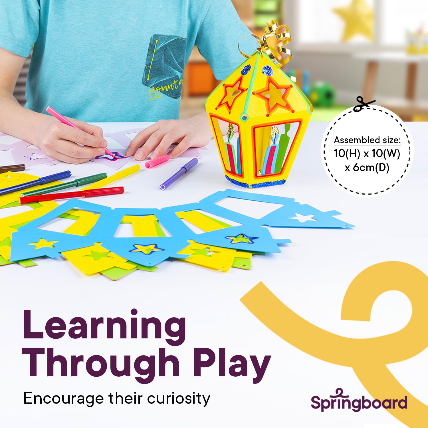 Springboard Make a Candle Lantern Kit - Diwali Craft Kit for Kids 6