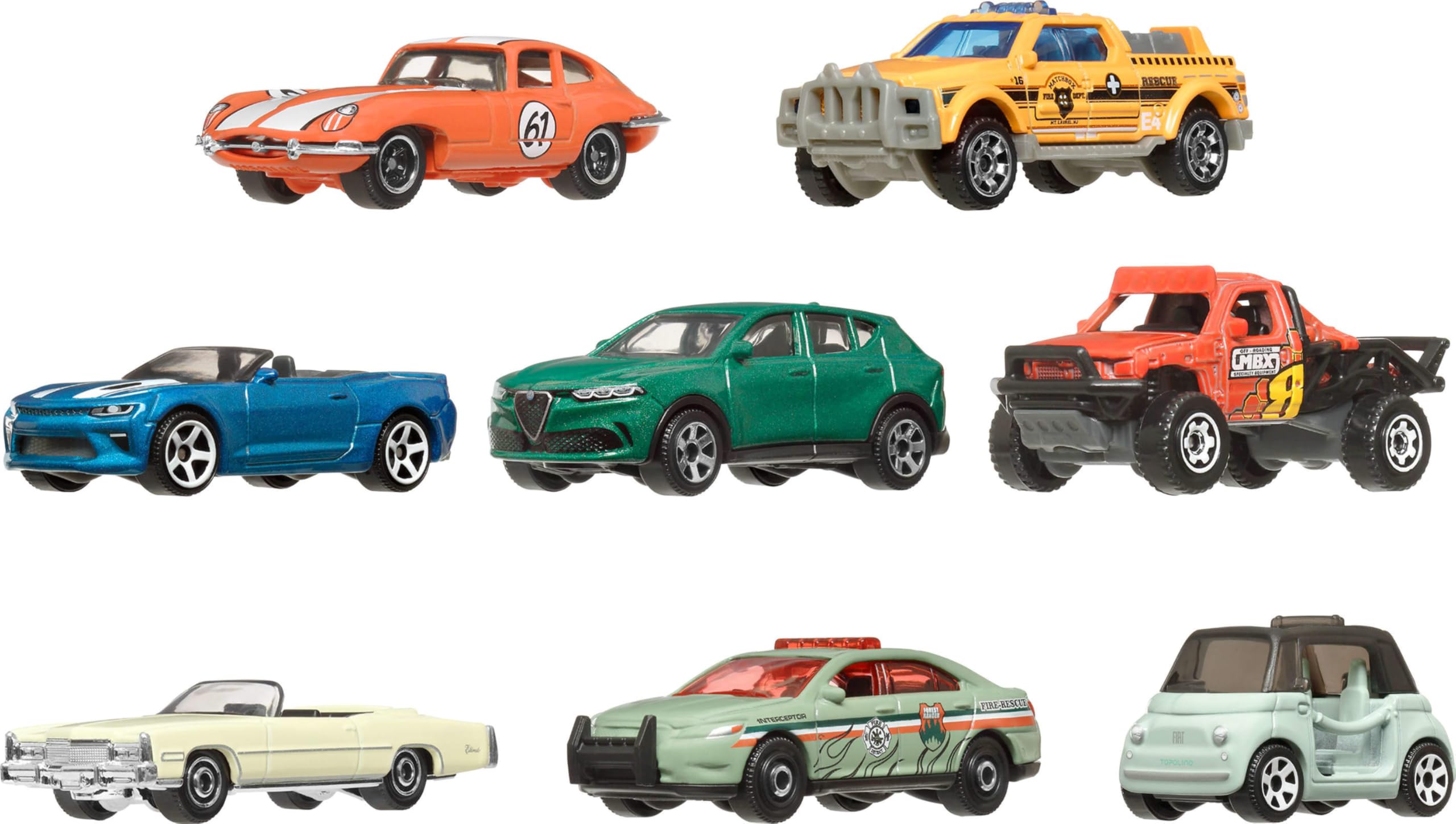 Matchbox 1:64 Scale Die-Cast Toy Cars & Trucks - Themed Multipack Set of 8 for Kids and Collectors