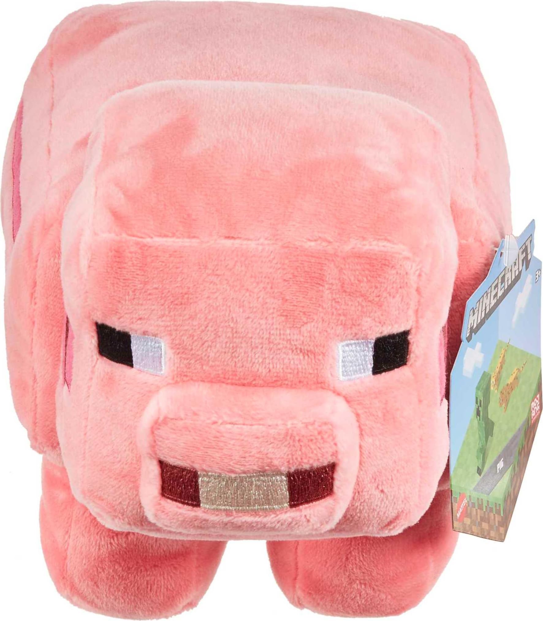 Mattel Minecraft Plush Pig Character Doll - 8-inch Collectible Soft Toy for Ages 3+ 4