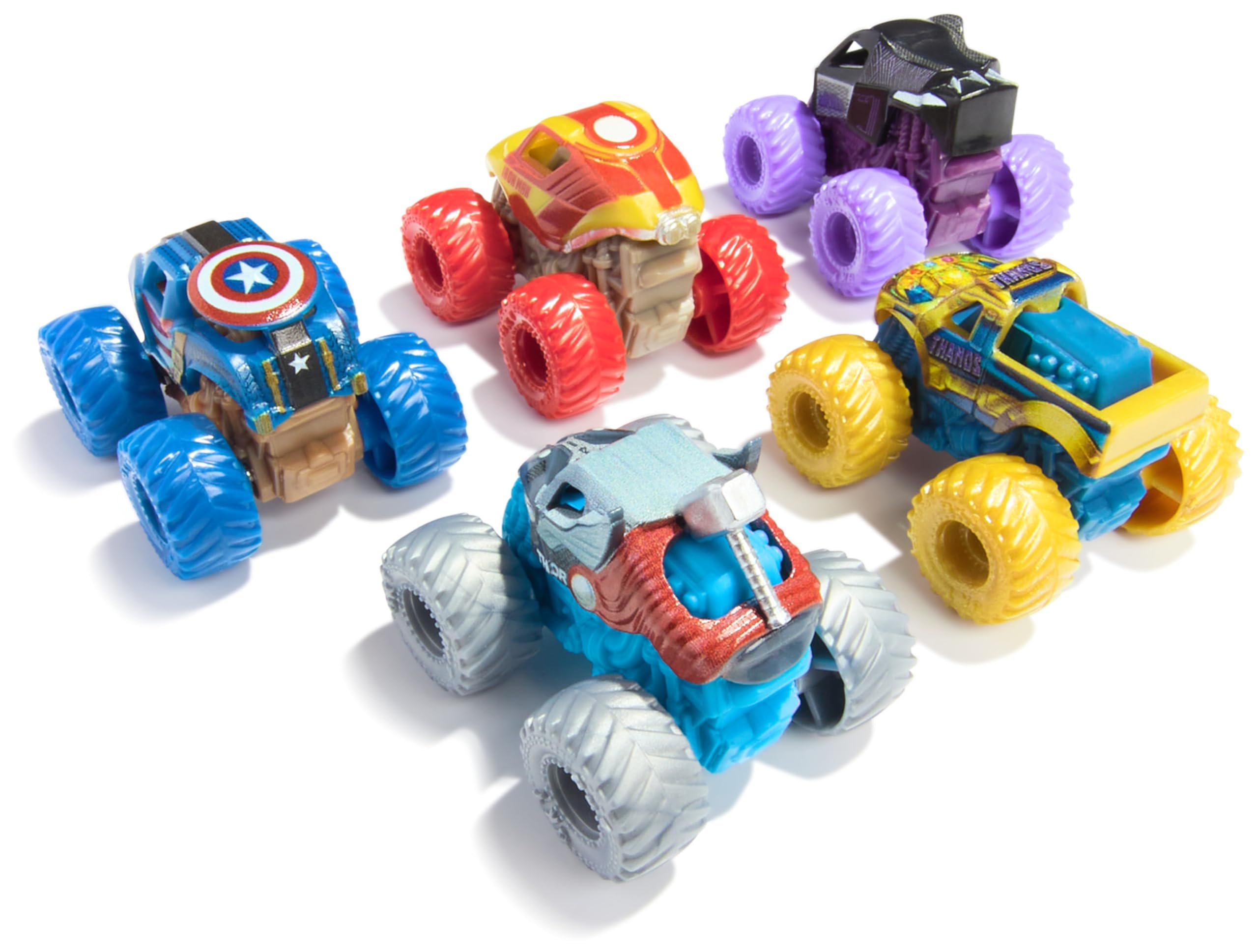 Monster Jam Marvel Mini 5-Pack with Mystery Collectible Truck - Ages 3+ 6