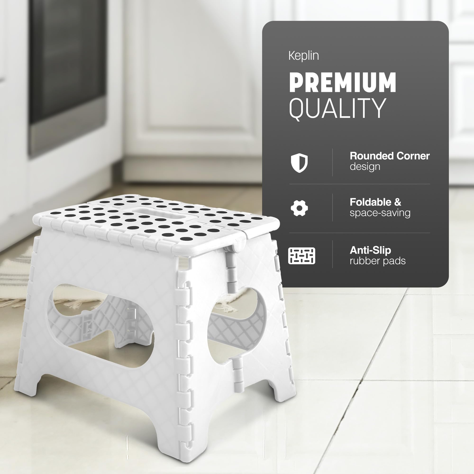 KEPLIN 11 Inch Heavy Duty Folding Step Stool | 150kg Capacity | Plastic 3