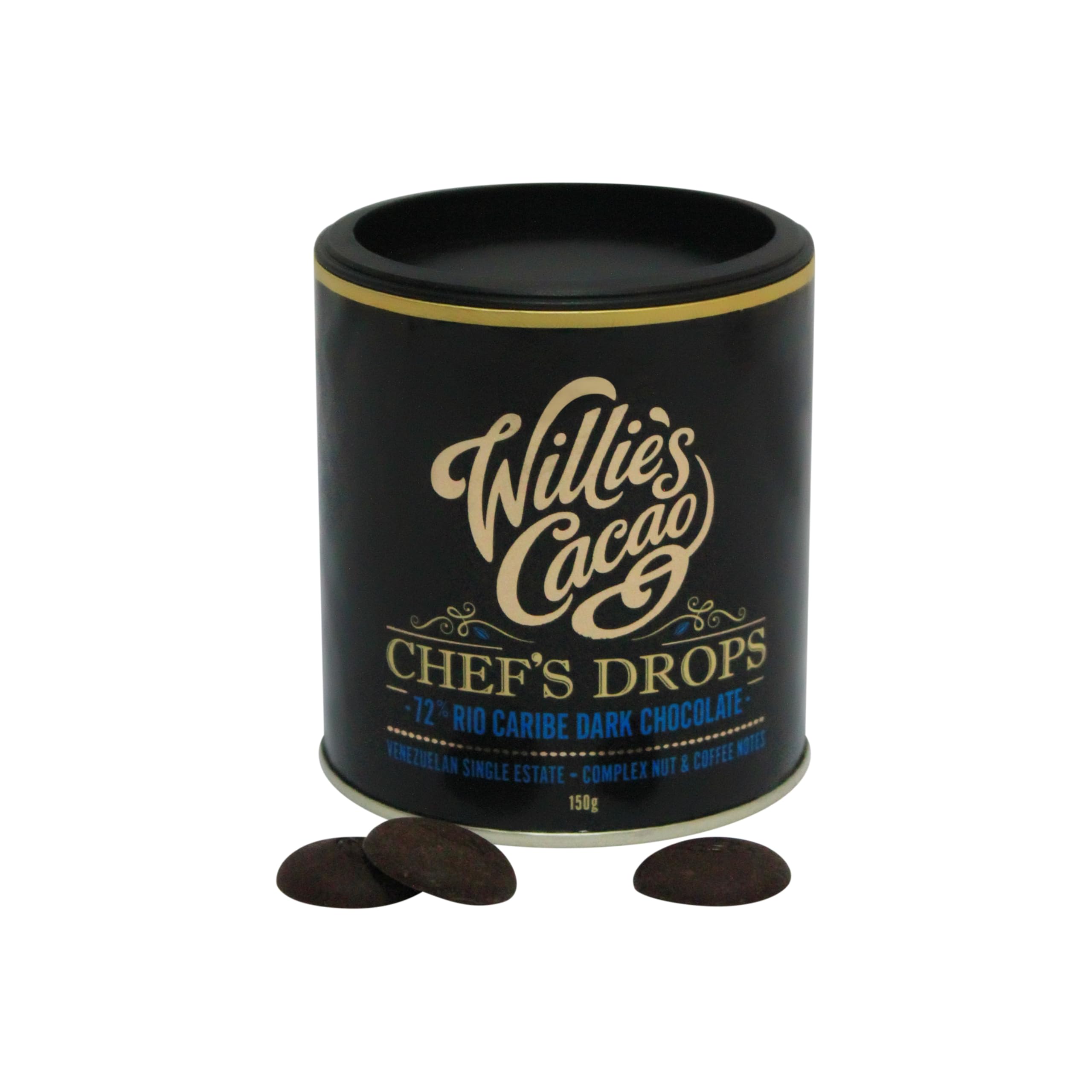 Willie's Cacao - Rio Caribe 72% Dark Chocolate Chef's Drops 150g