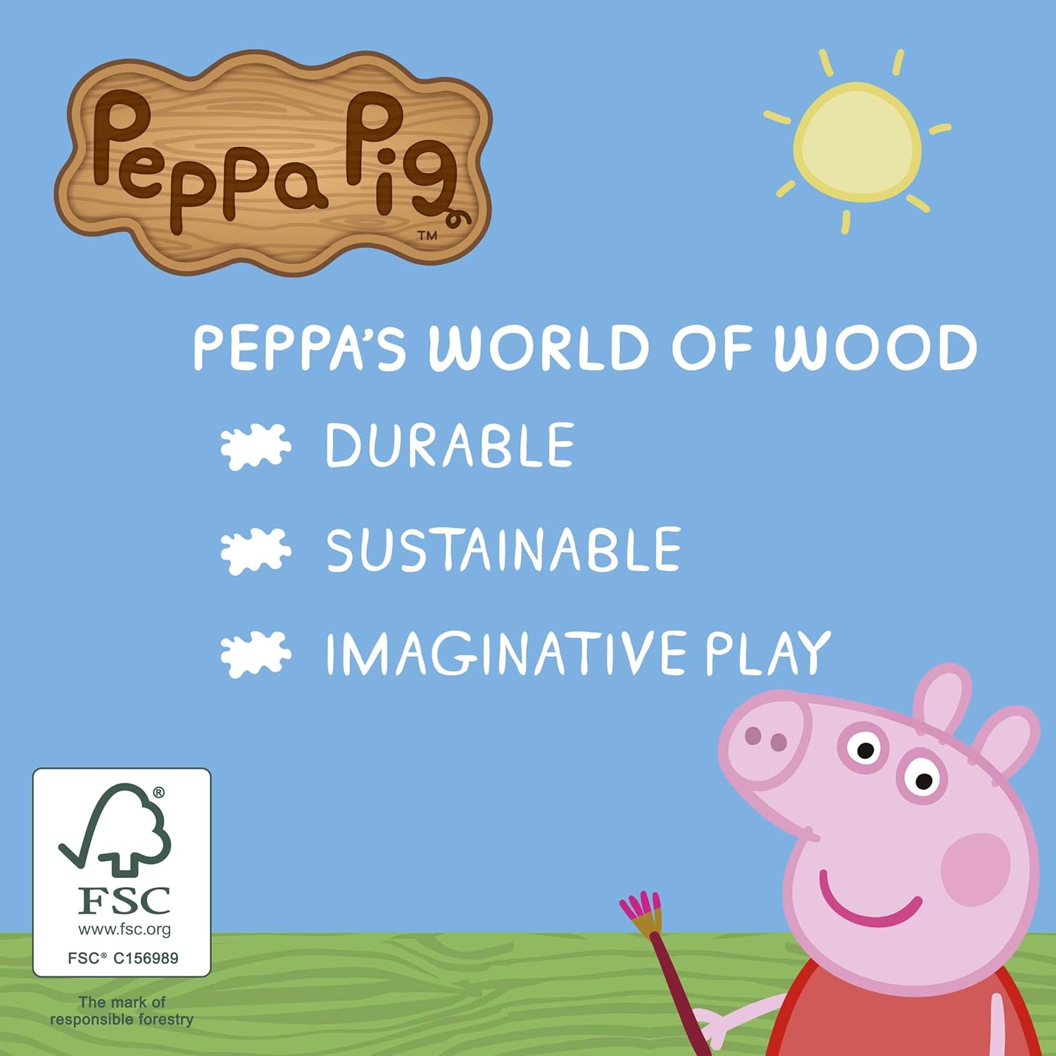 Peppa Pig Wooden Family Figures - Chunky Play Set for Toddlers 18 Months & Up 7
