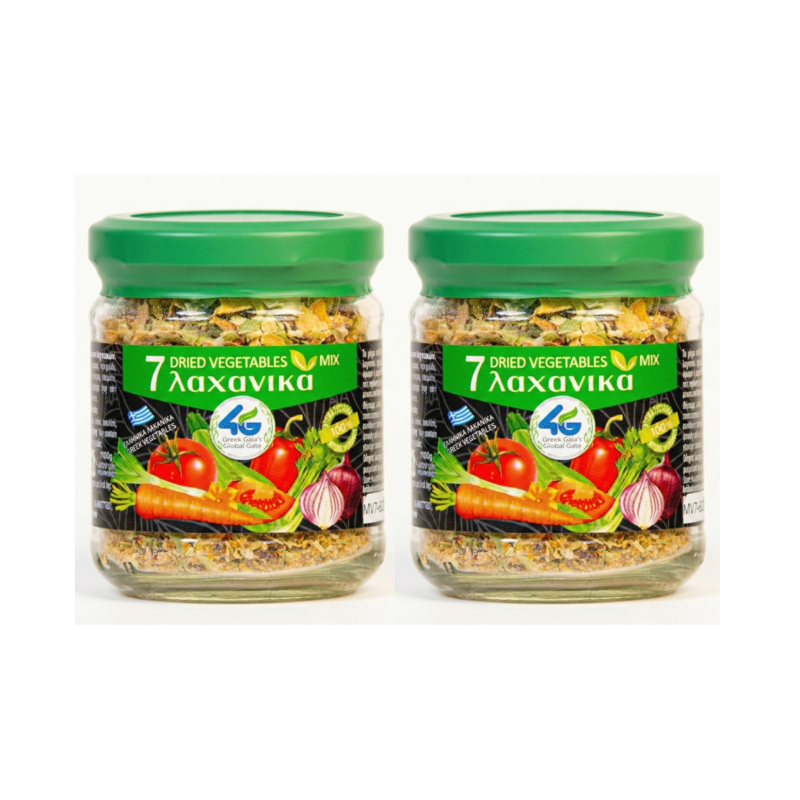 4G Greek Gaia's Global Gate 7 Dried Vegetables Mix - 2 x 70g Packs (140g Total)