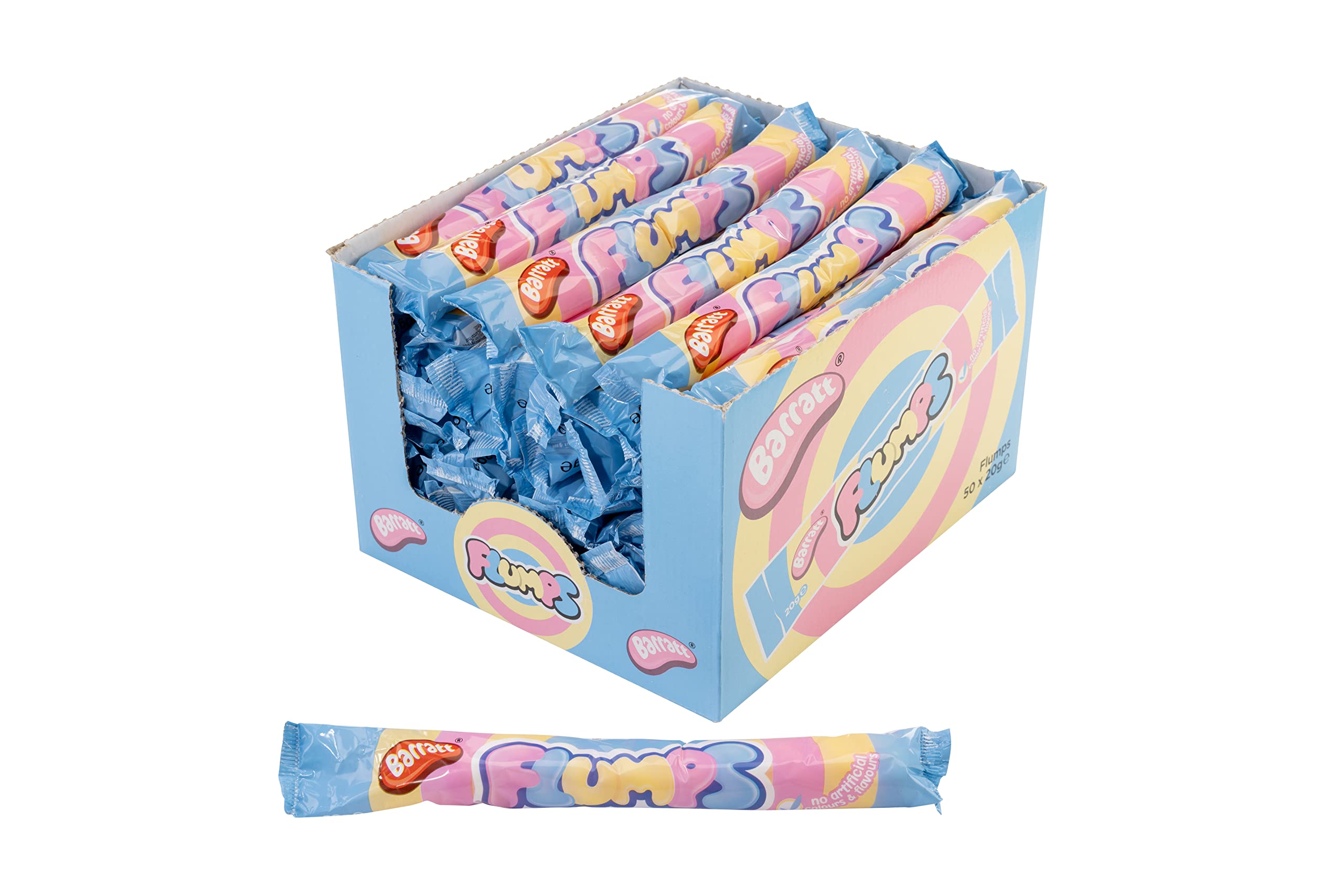 Barratt Flumps Twist 12 g (Pack of 80) - Natural Colours & Flavours, Vanilla Flavoured Jelly Sweets