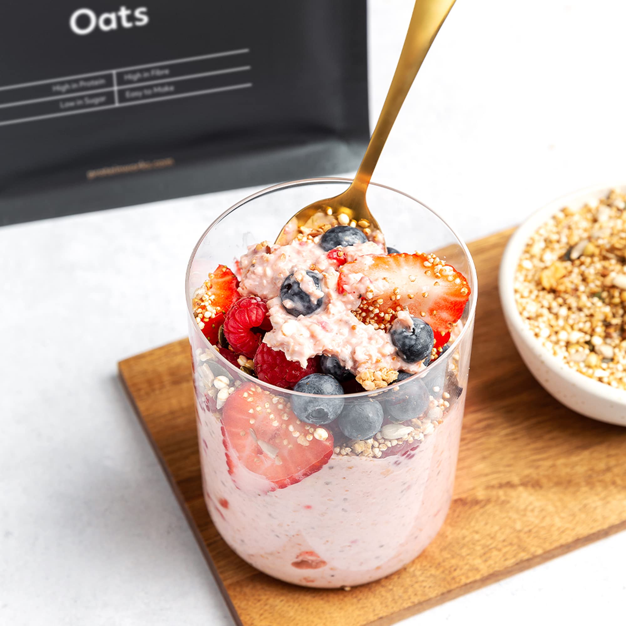 Protein Works Overnight Oats - High Protein Breakfast, Low Sugar, Summer Berries, 1 Kg 11