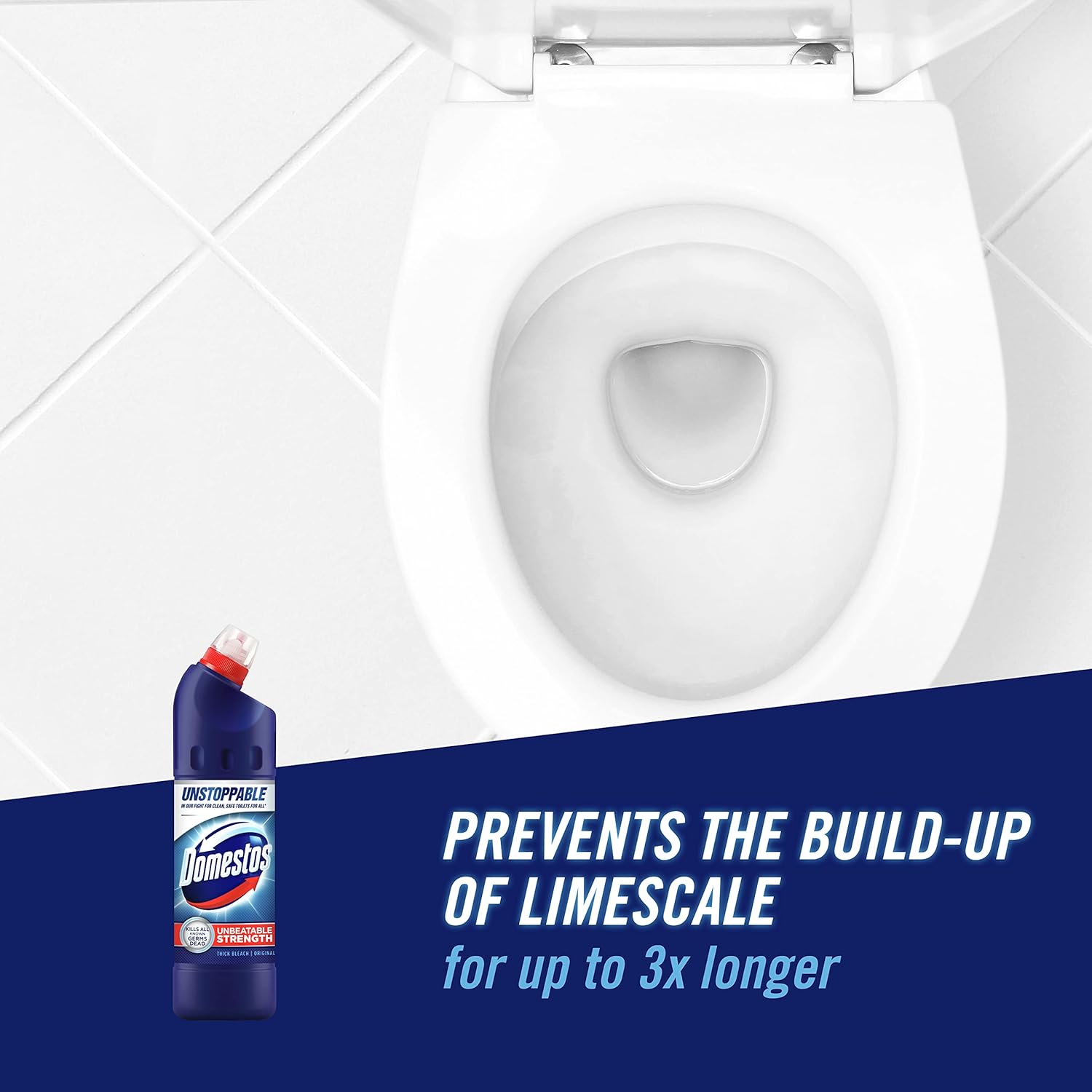 Domestos Original Thick Bleach 750ml - Toilet & Multi-Surface Cleaner 4