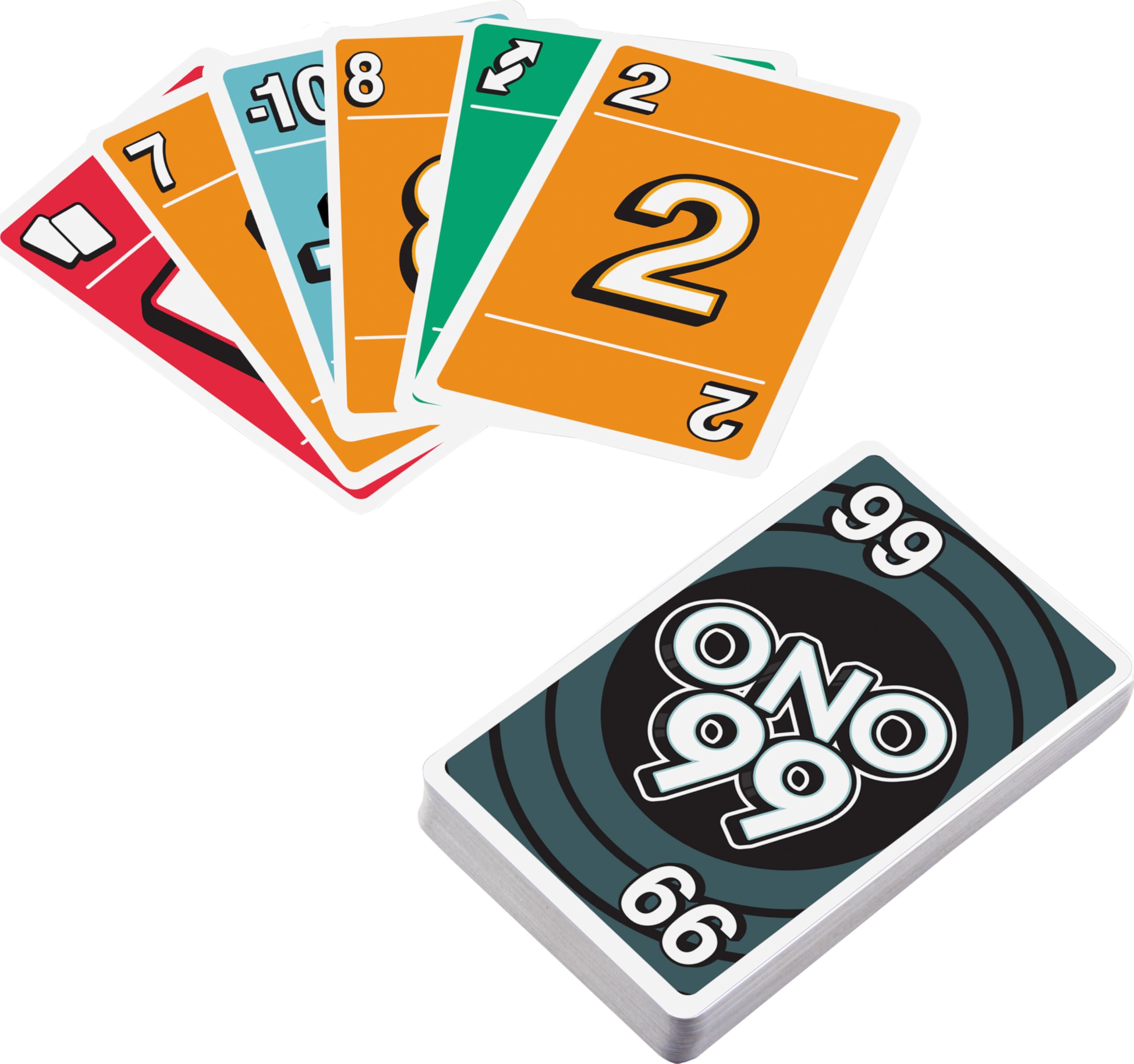 Mattel Games ONO 99 Card Game - Fast-Paced Math Skills Practice | Ages 7+ | Up to 10 Players 3