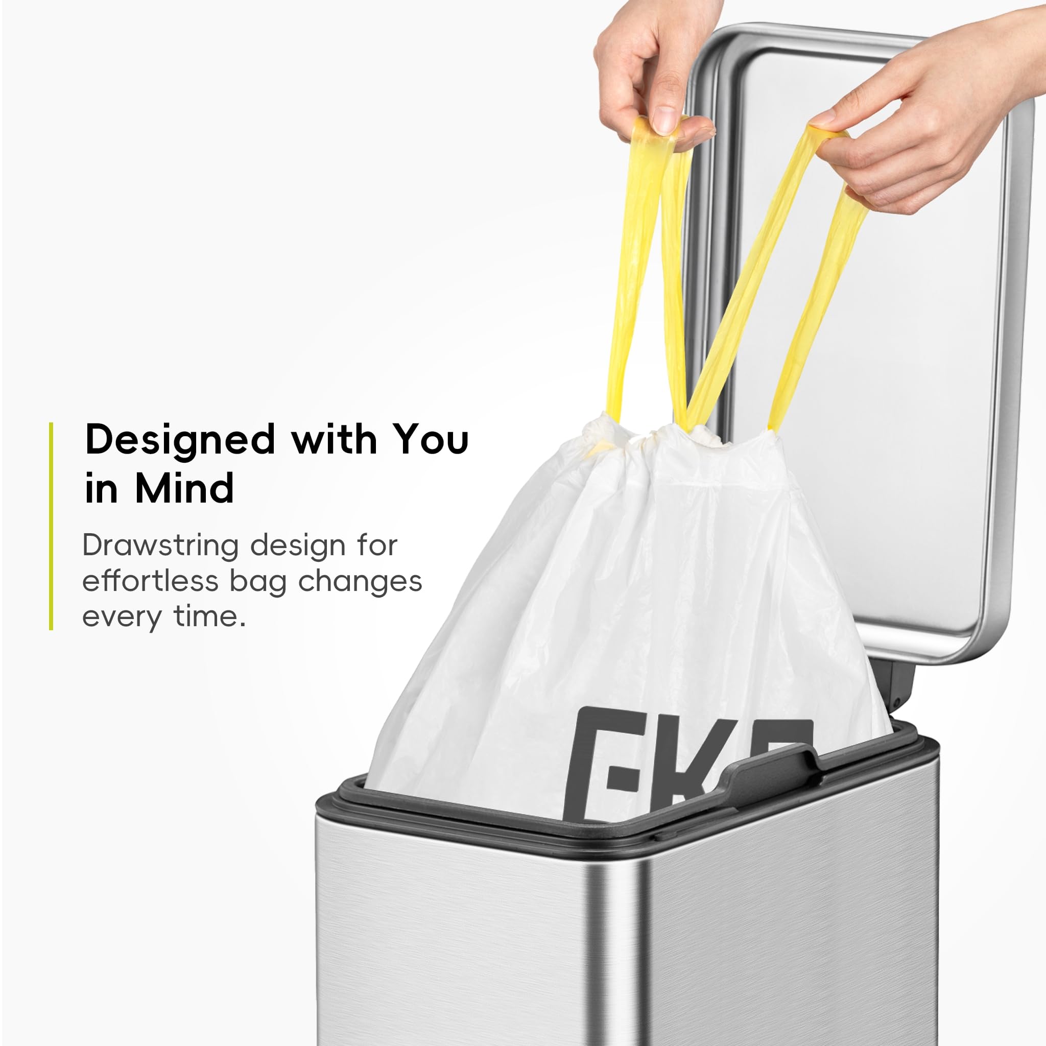 EKO Size B Extra Strong Drawstring Bin Liners for 7-10L Kitchen Bins - 25 Bags 7