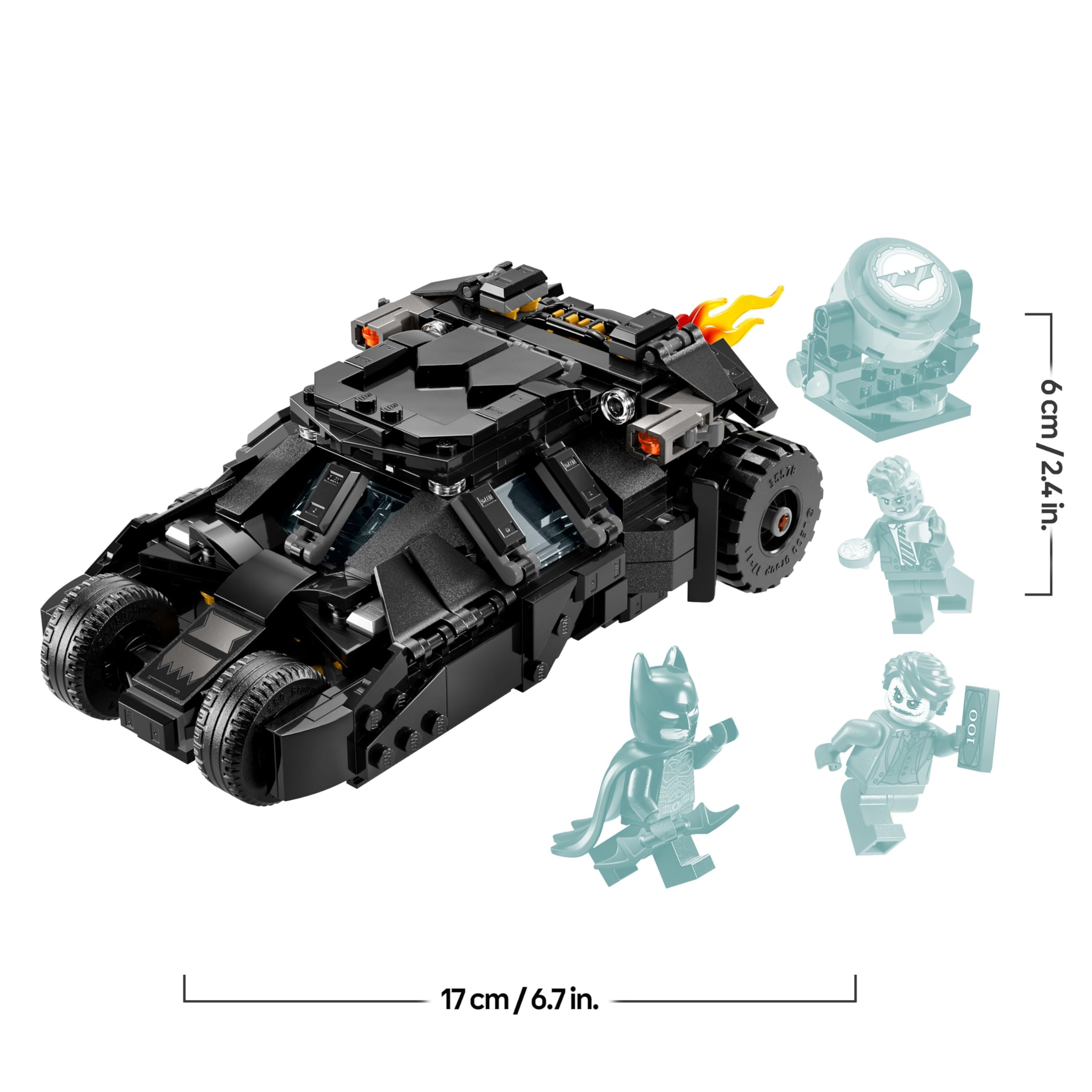 LEGO DC Batman Tumbler vs. Two-Face & The Joker - 429-Piece Batmobile Building Set for Kids 8+ 3