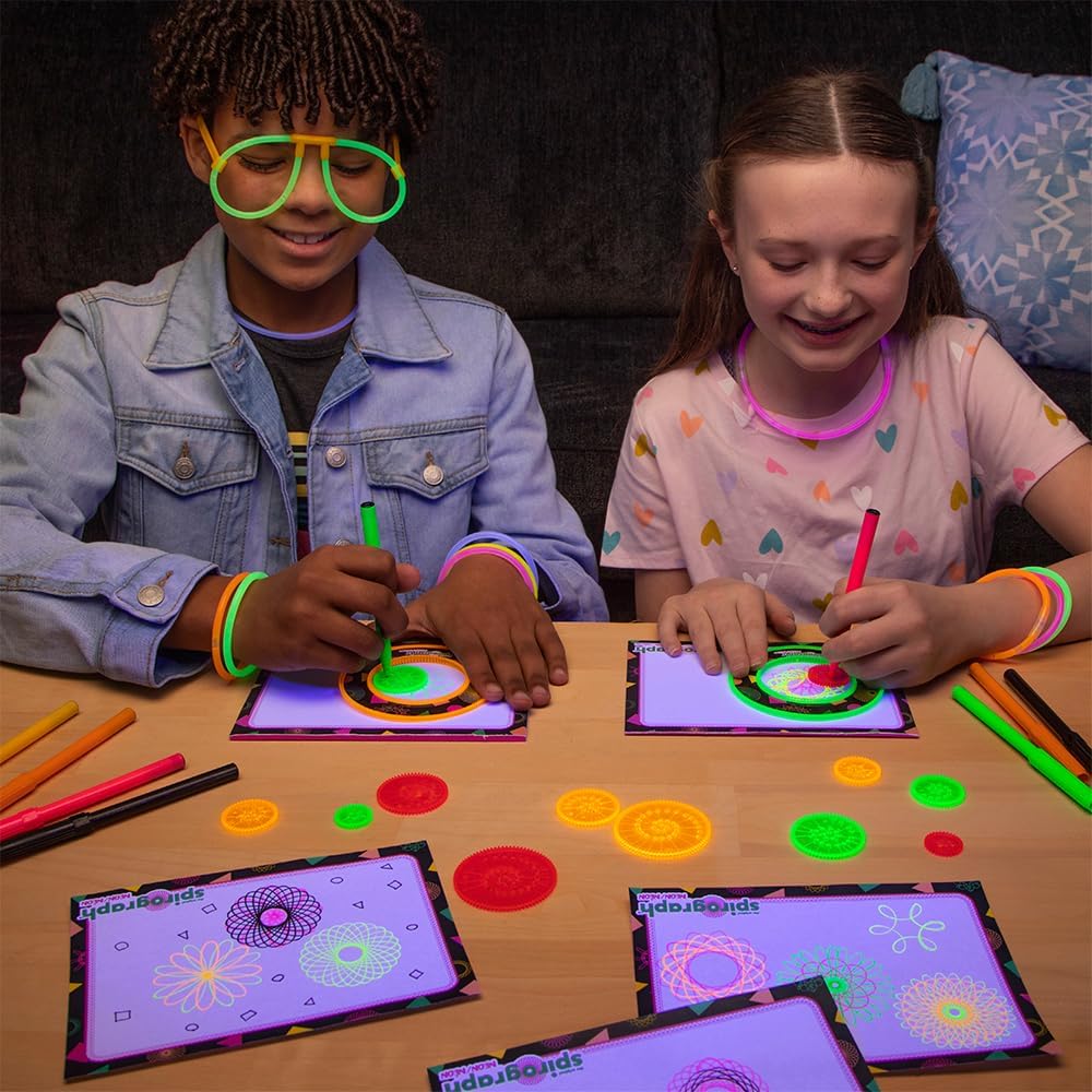 Spirograph Neon - Art and Math Spiral Design Set for Ages 8+ 5
