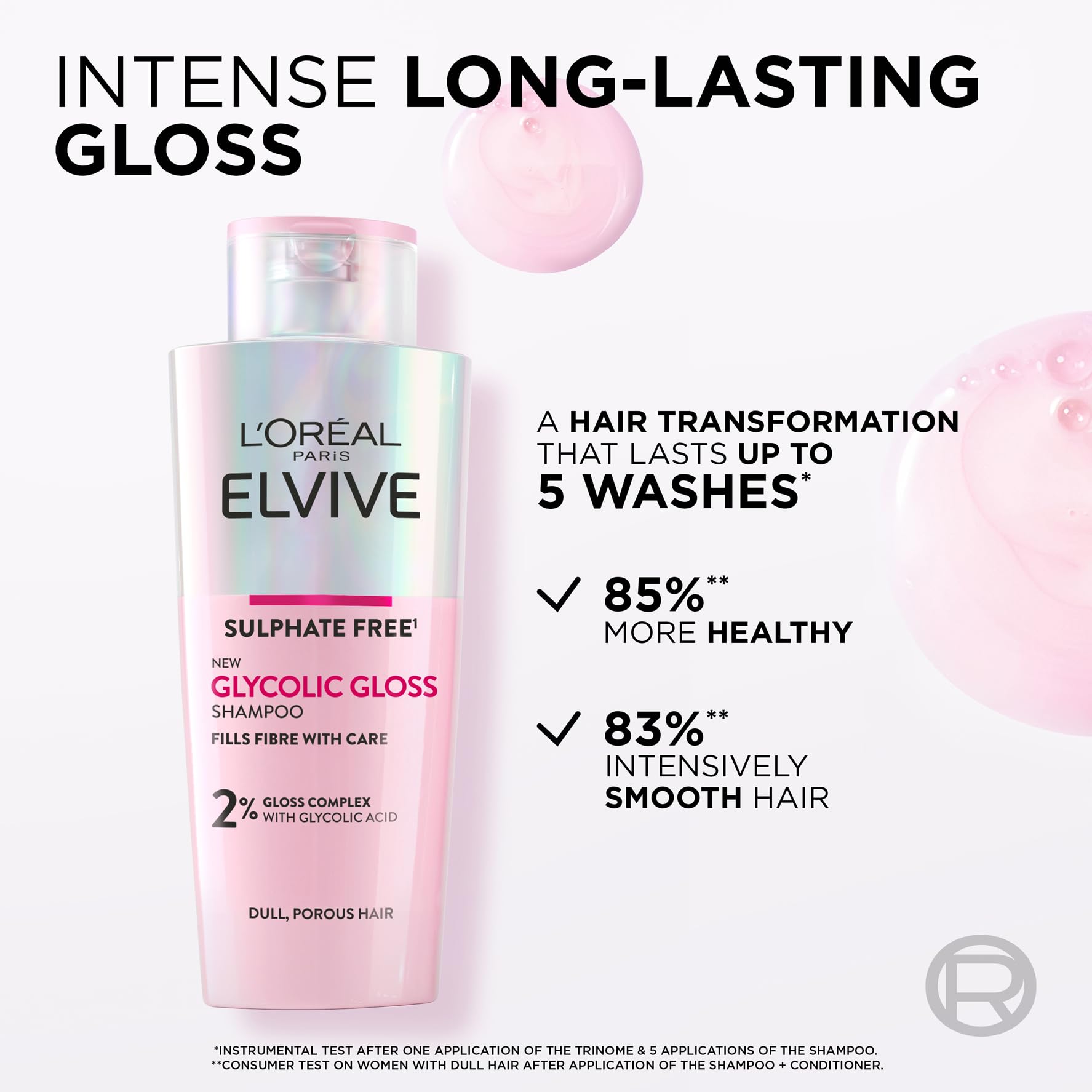 L'Oréal Paris Elvive Glycolic Gloss Sulphate Free Shampoo (200ml) 3