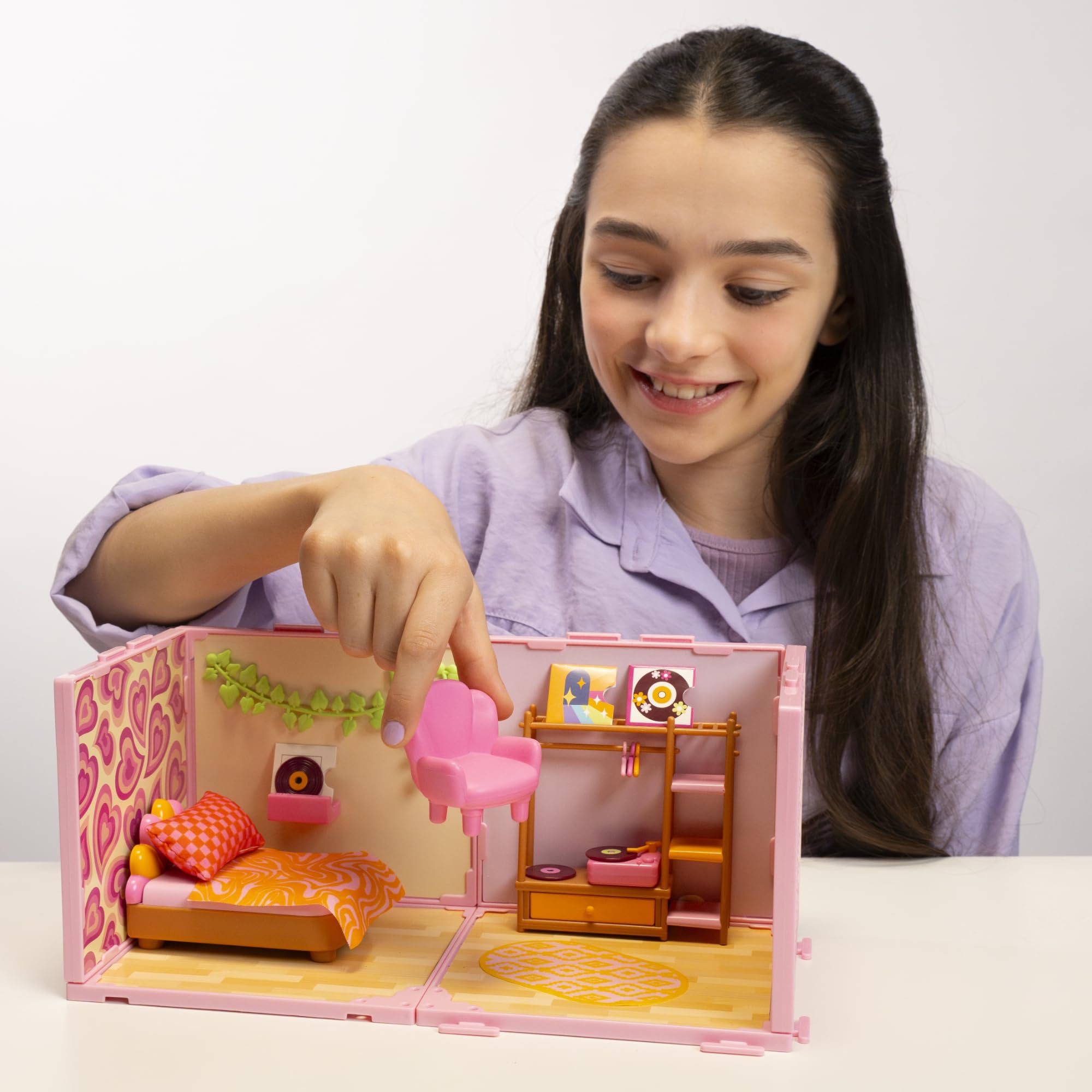 Goliath Suite Spaces Deluxe Bedroom Set - Modular Dollhouse Playset for 6+