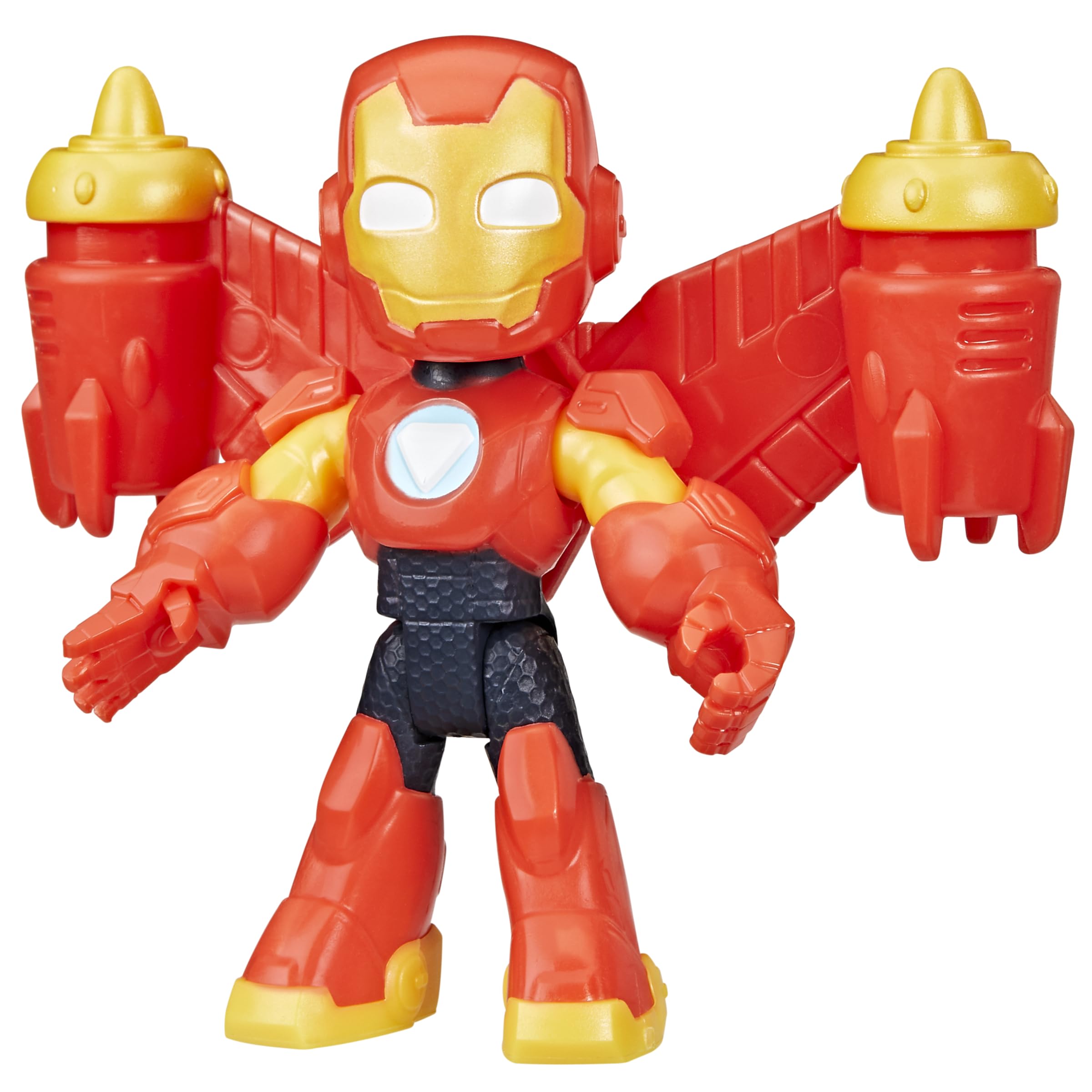 Iron Man and His Awesome Friends Marvel Iron Man Action Figure Toy - 3 Inch Poseable Figure with Jetpack, Ages 3+ 5