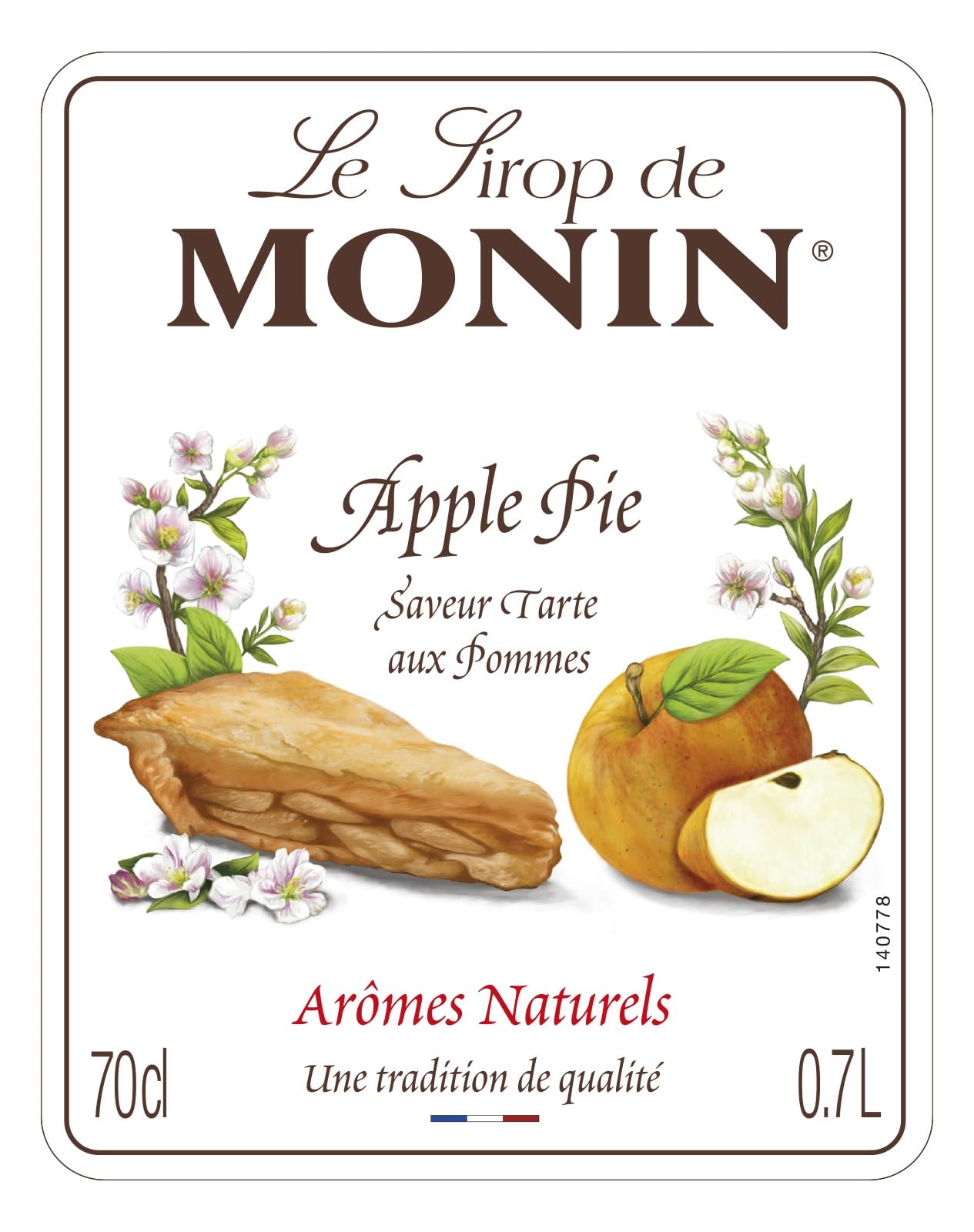 Monin Premium Apple Pie Syrup - 700ml | Natural Flavours | Vegan Friendly 3