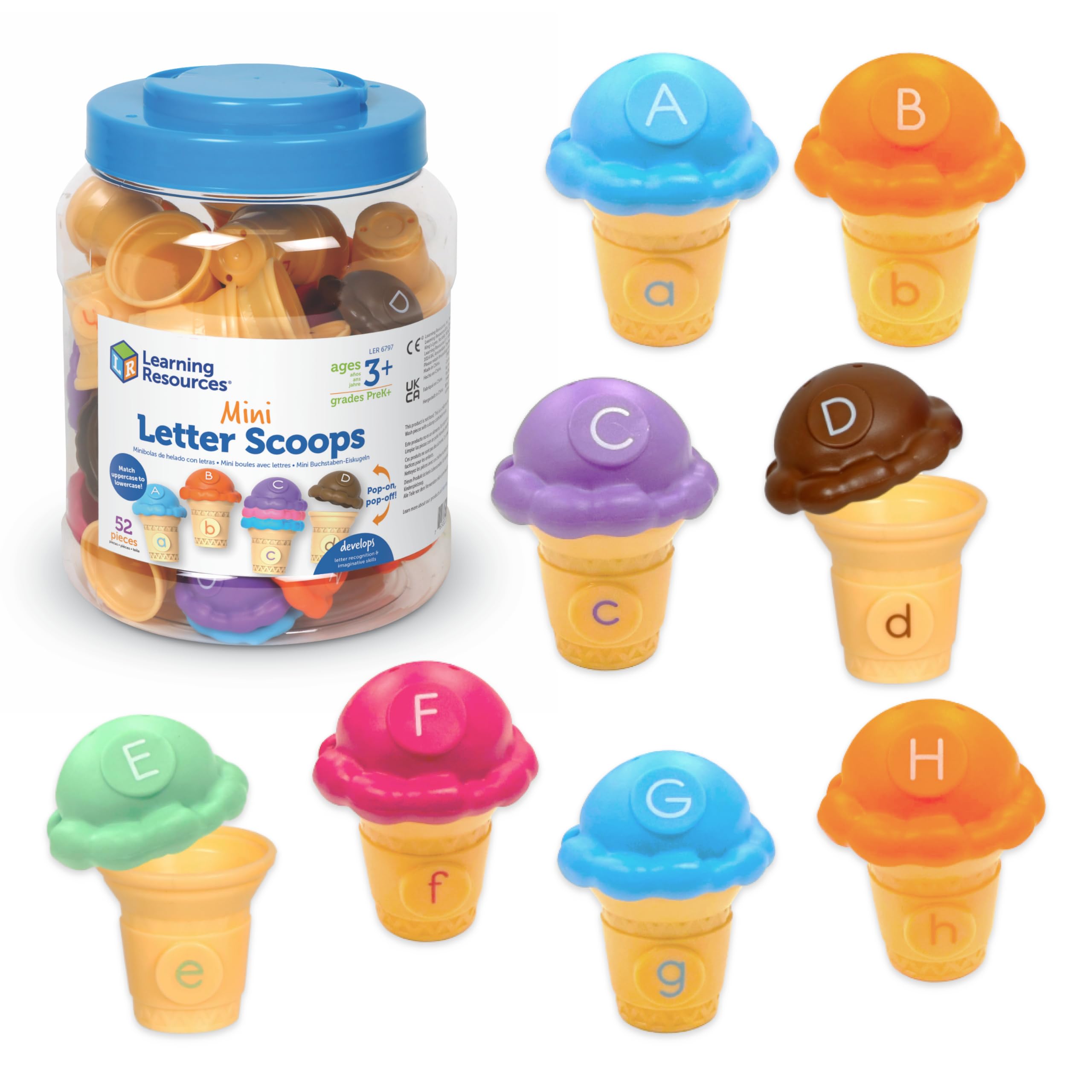 Learning Resources Mini Letter Scoops - Alphabet Learning Toy for 3 Year Olds 7