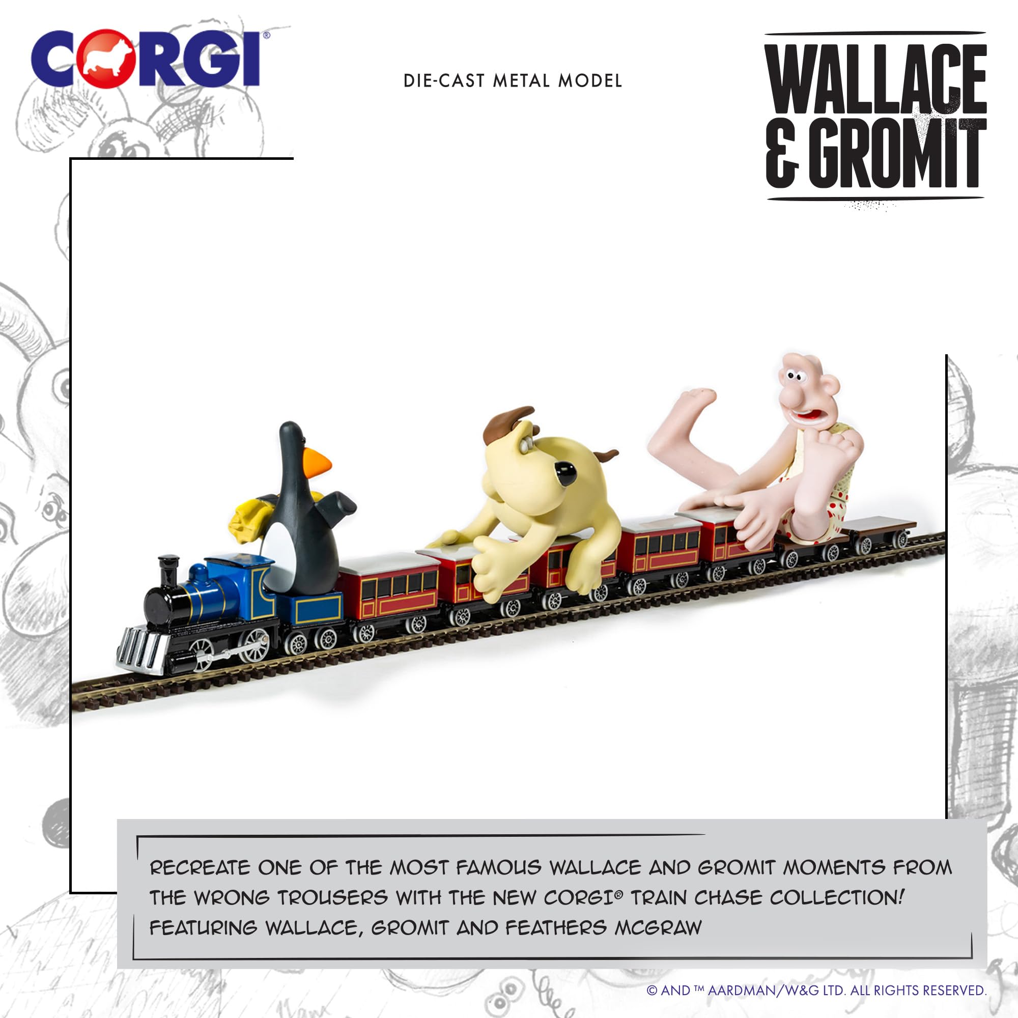Corgi Train Chase Collection - Gromit Diecast Train Toy CC80603 4