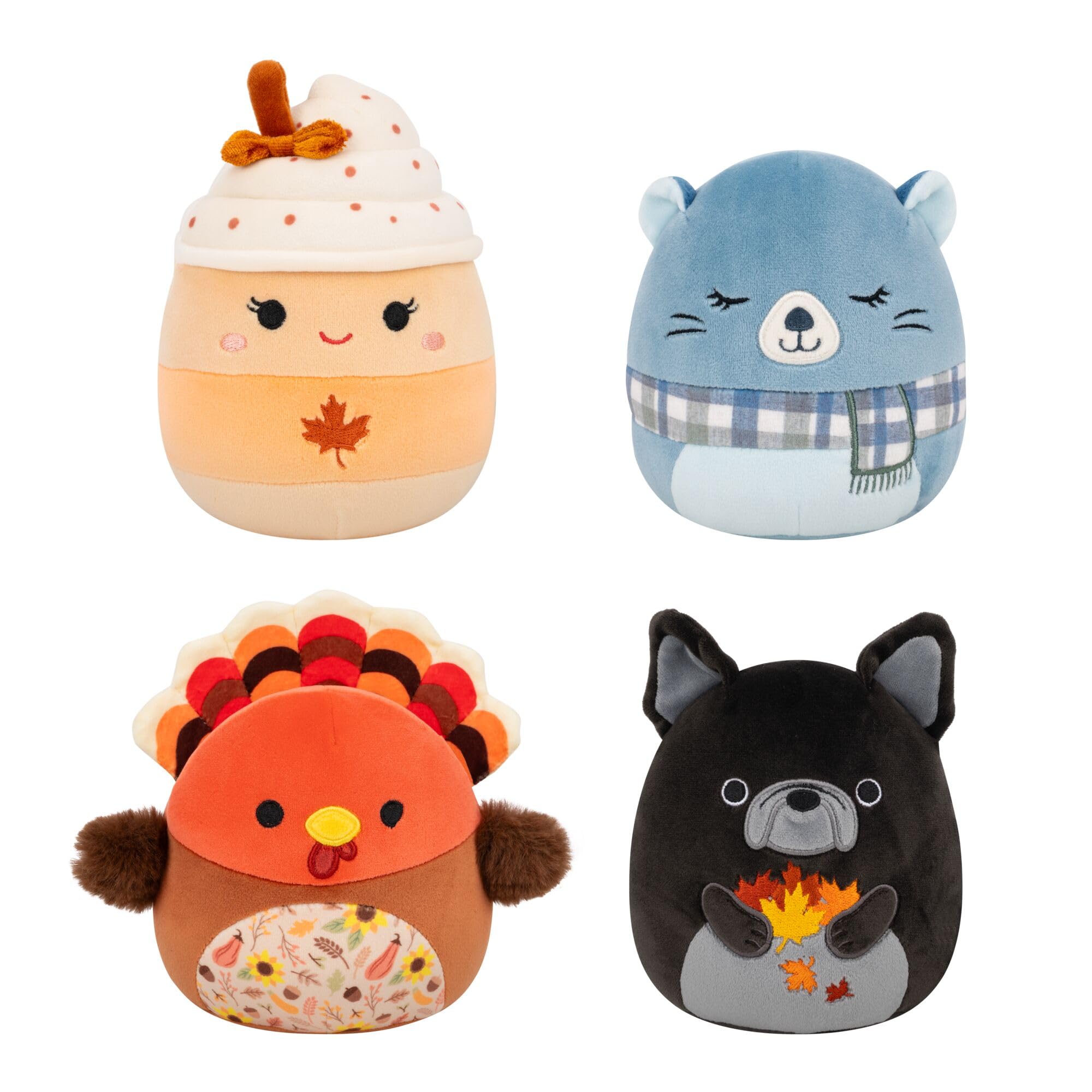 Squishmallows Autumn Harvest 4-Pack Plush – Ulana, River, Rhett, Alberta (Amazon Exclusive)