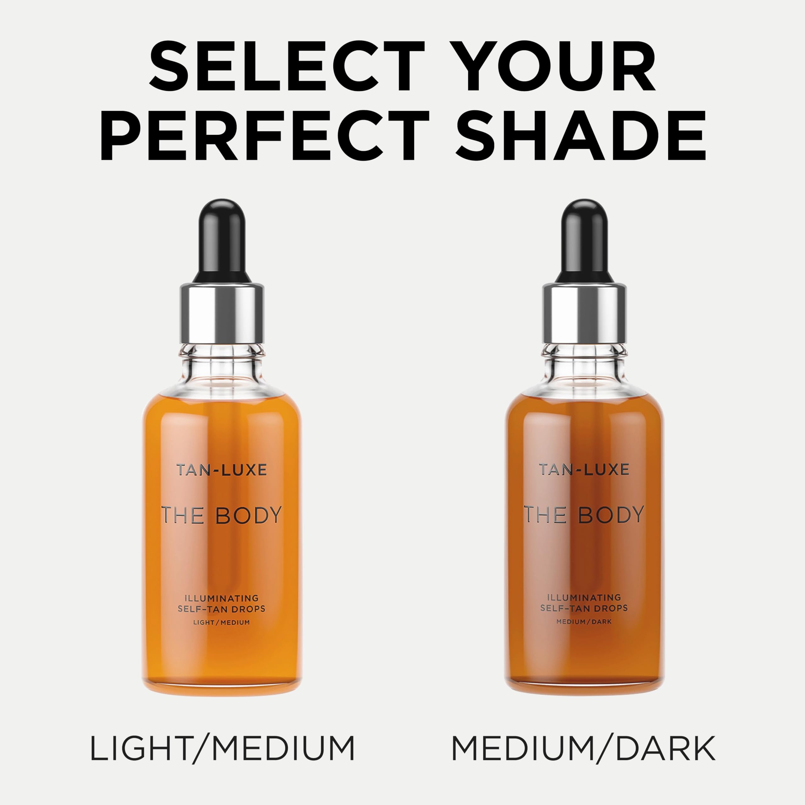 TAN-LUXE THE BODY Self-Tan Drops - Medium/Dark | 50 ml | Customizable Glow 7