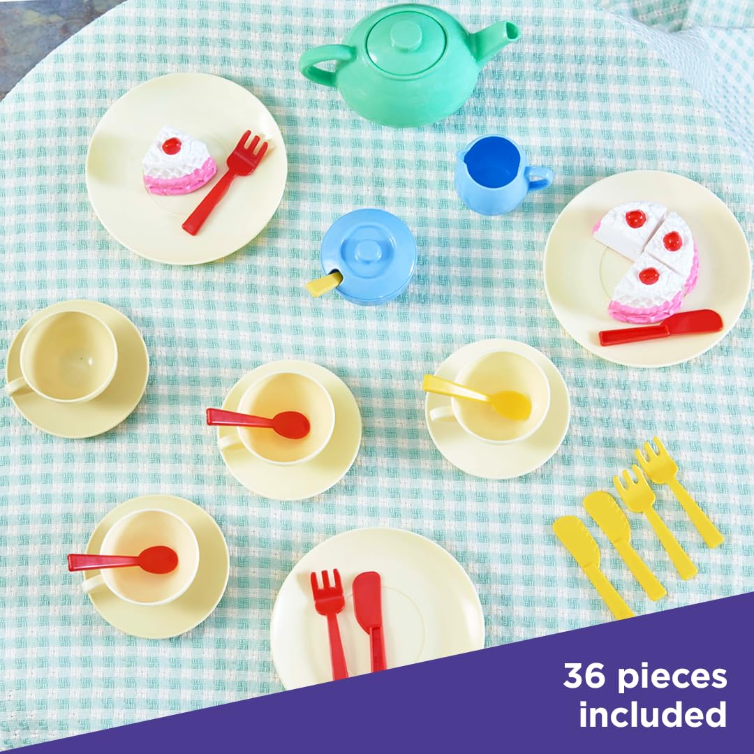 Casdon 33-Piece Tea Set - Pretend Play Toy for Ages 3+ 4