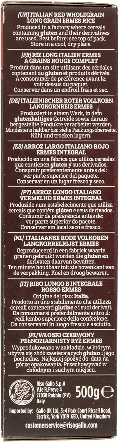 Riso Gallo Rustico Rosso Red Wholegrain Rice, 500g 4