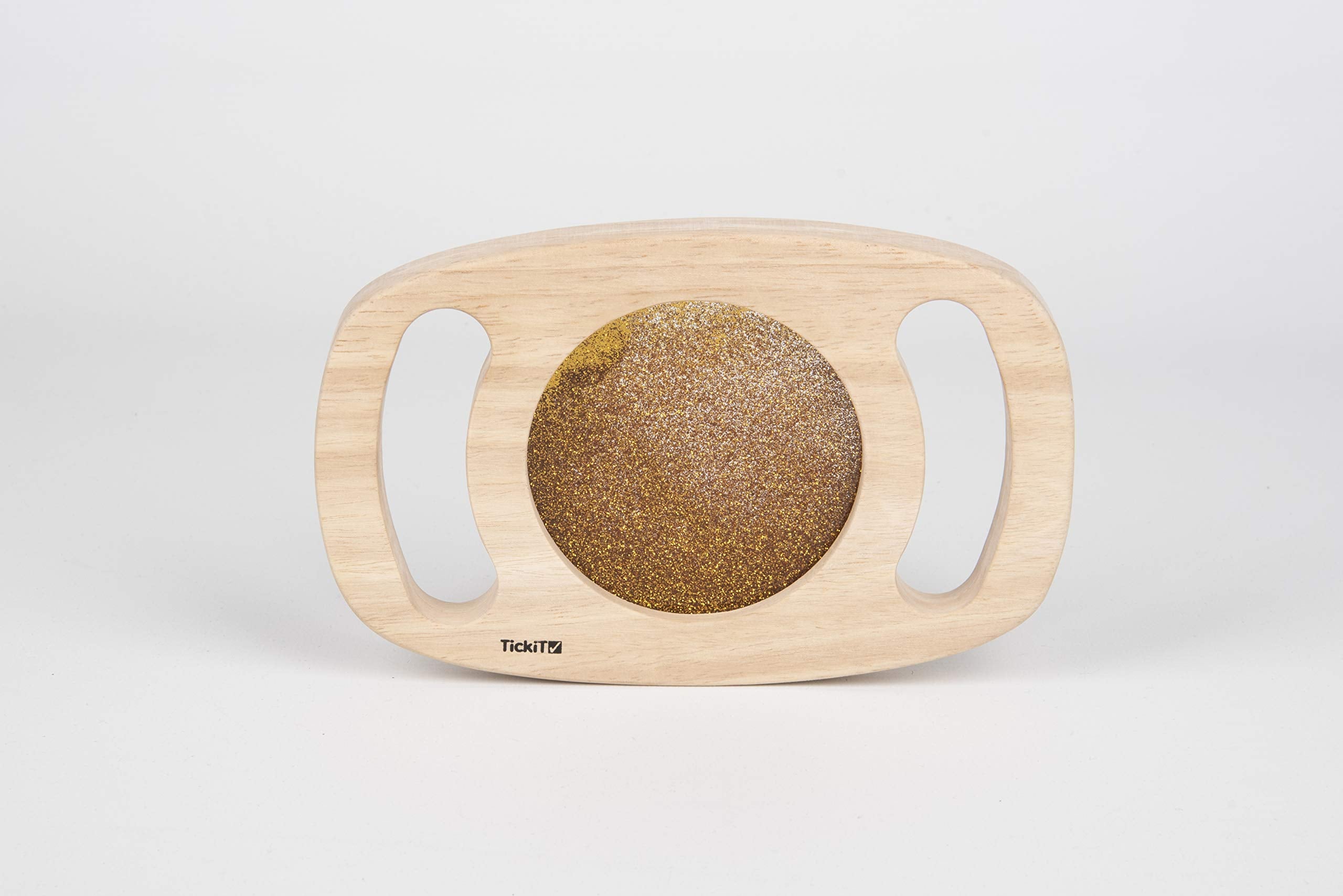 tickit Easy Hold Glitter Panel – Gold Rubberwood Sensory Panel for Toddlers 12 Months+