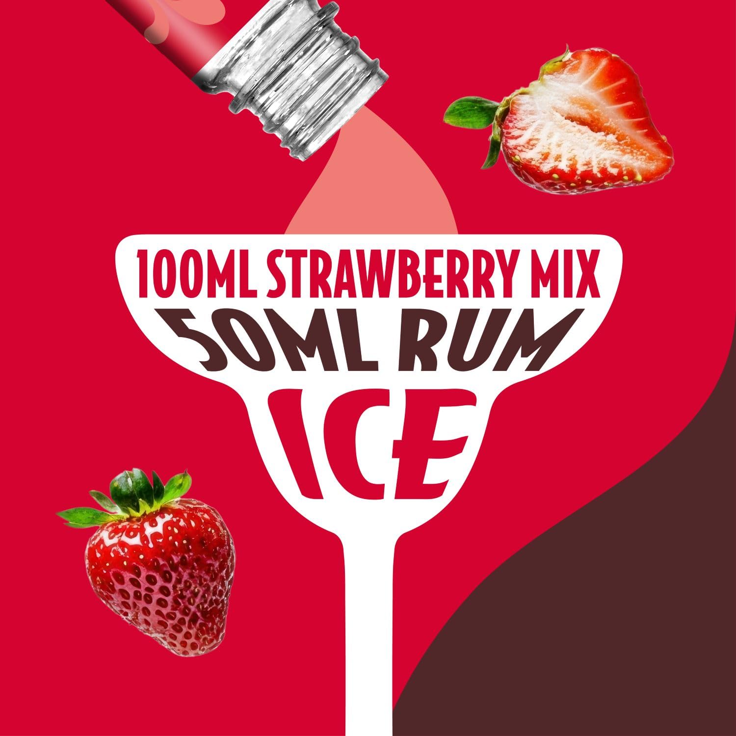 Master of Mixes Strawberry Daiquiri Cocktail Mixer - 1 Litre | Made with Real Strawberries & Lime Juice