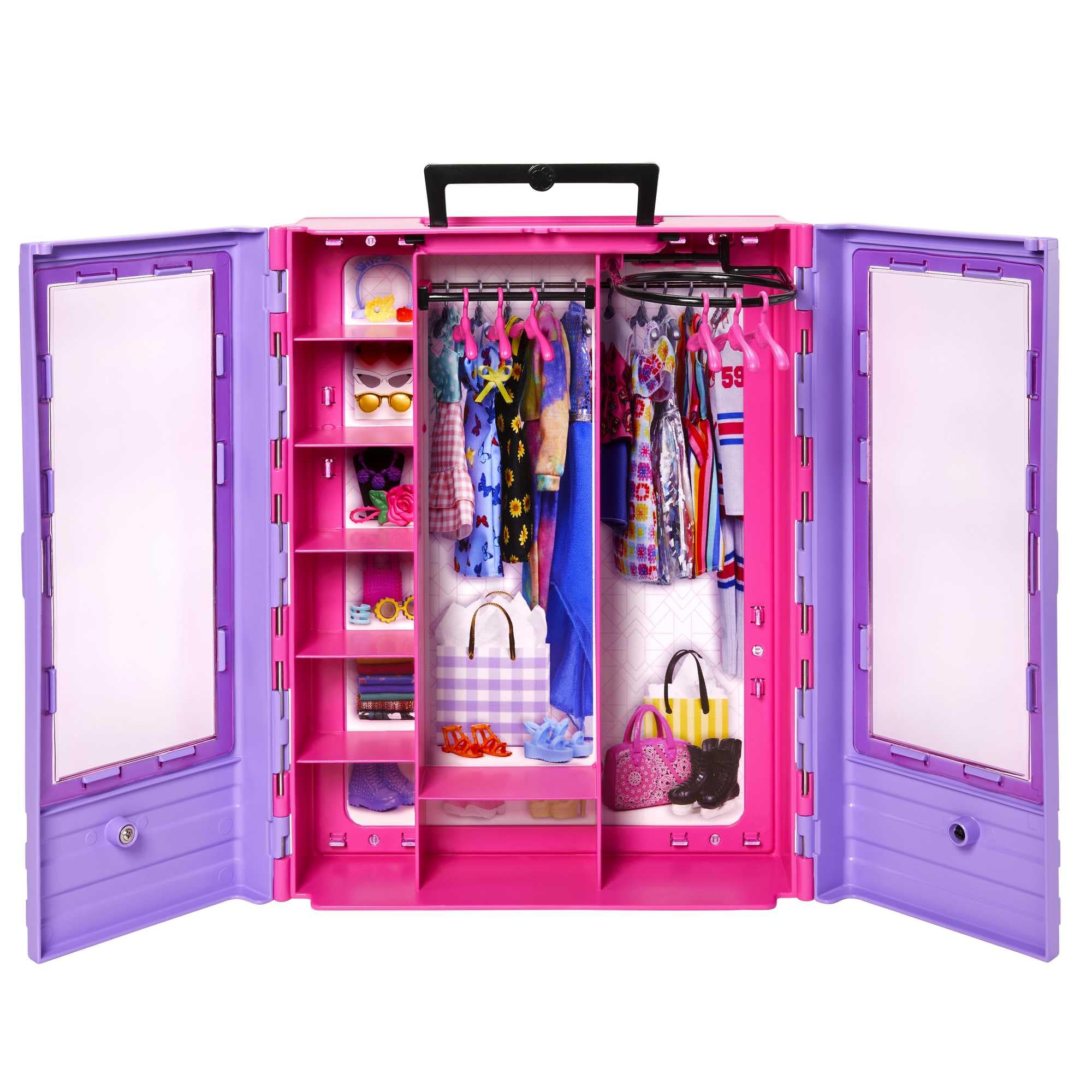 Barbie Fashionistas Ultimate Closet Playset - Doll with 3 Outfits, 6 Hangers & 15 Accessories, Ages 5-18