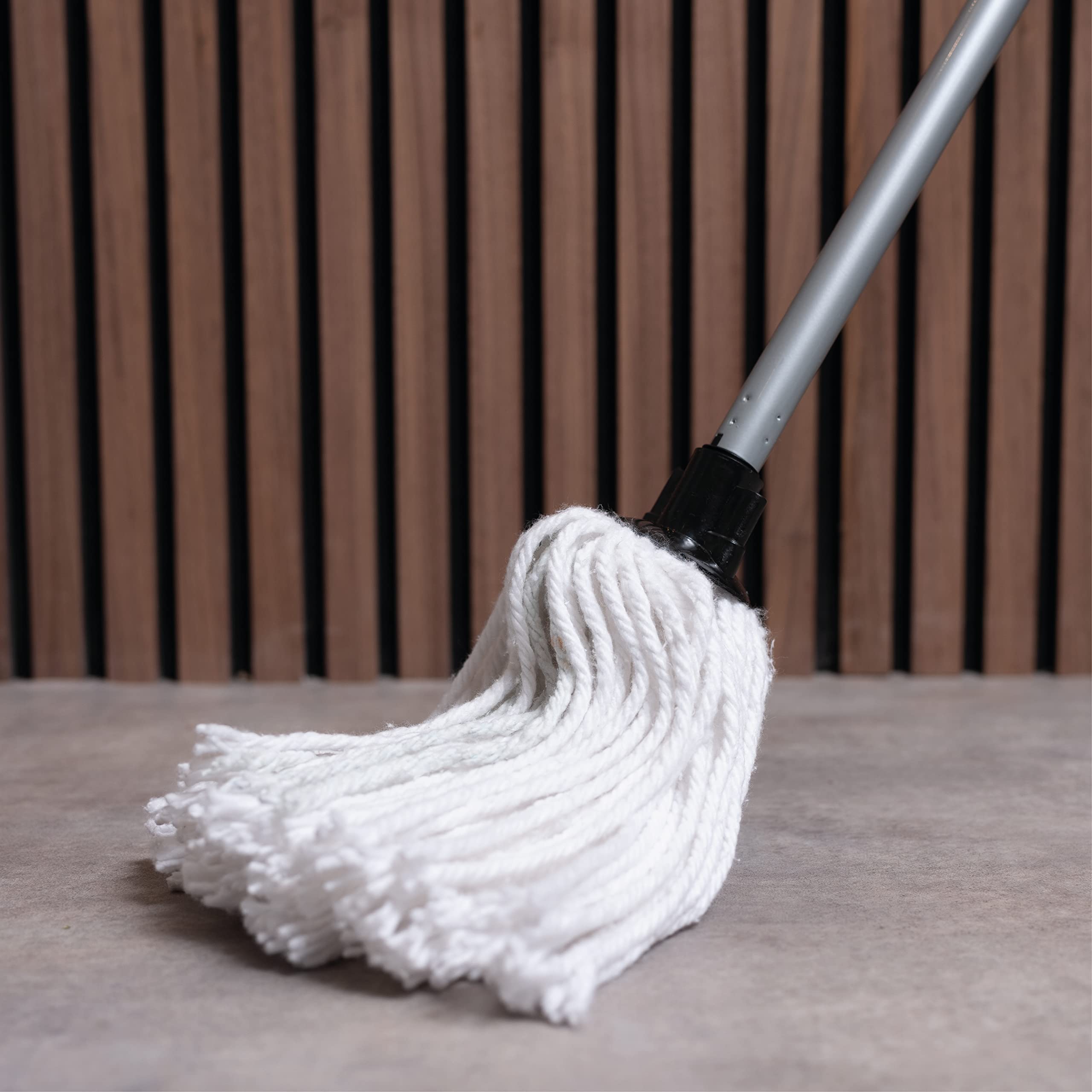 Addis Cotton Mop with 3 Piece Handle | Highly Absorbent | Includes 2 Mop Heads 2