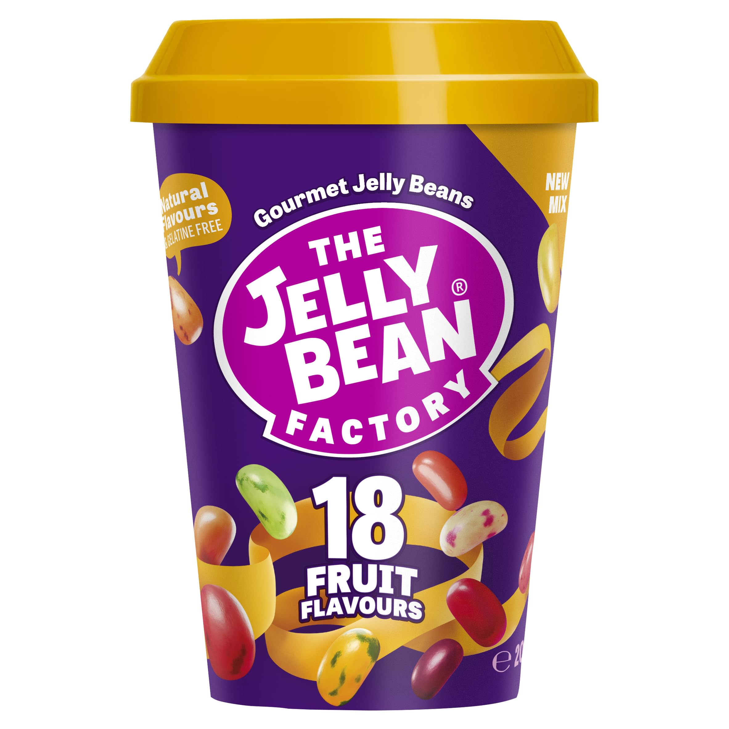 The Jelly Bean Factory - Fruit Flavours Cup | 18 Flavour Mix | Gluten Free, Vegetarian Jelly Beans