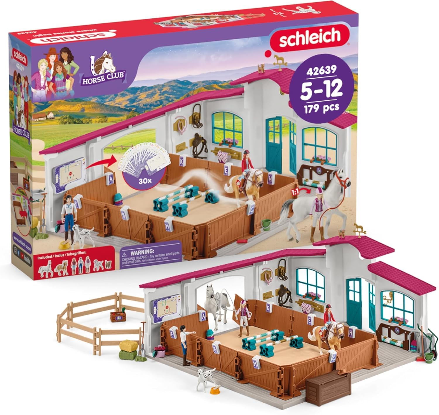 Schleich Horse Club Peppertree Riding Arena Playset | 179 Pieces | Ages 5+