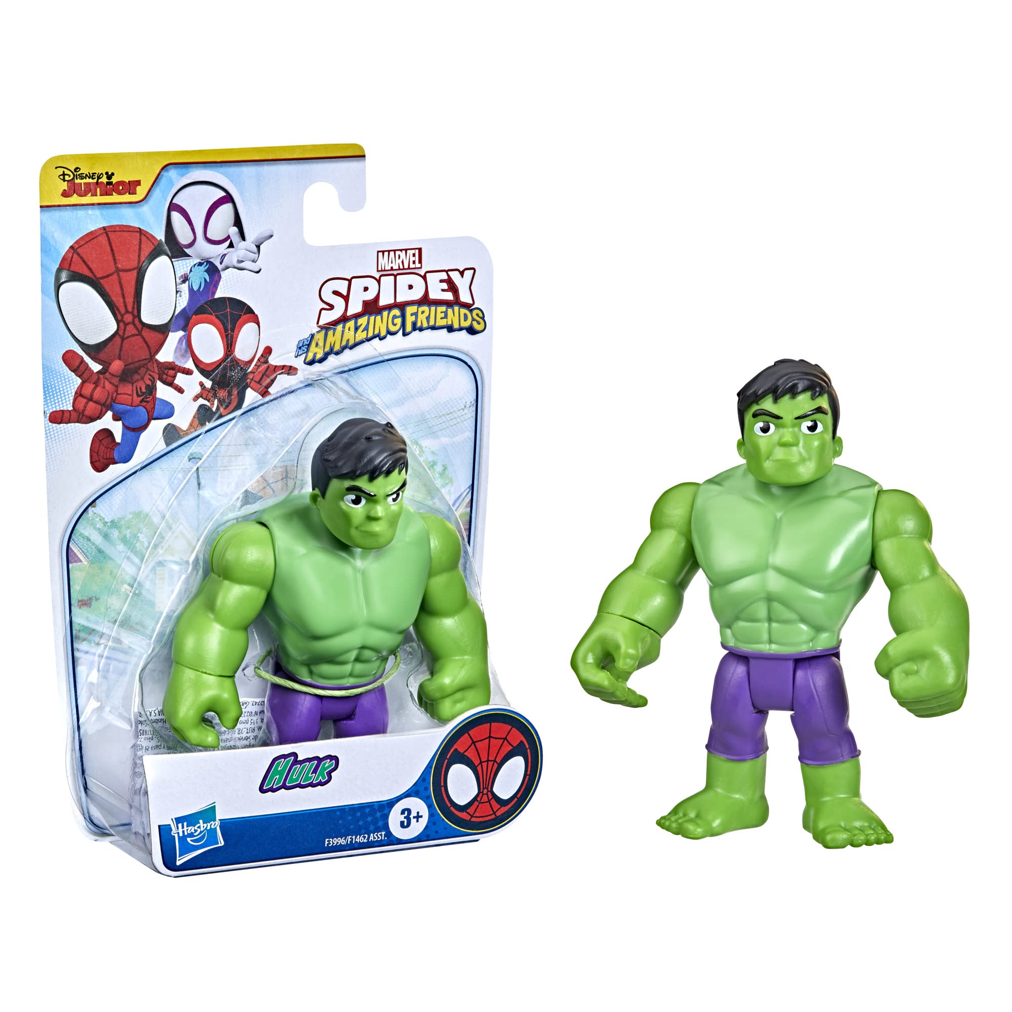 Hasbro Marvel Spidey and His Amazing Friends Hulk Action Figure - 10 cm Poseable Superhero Toy for Kids 4