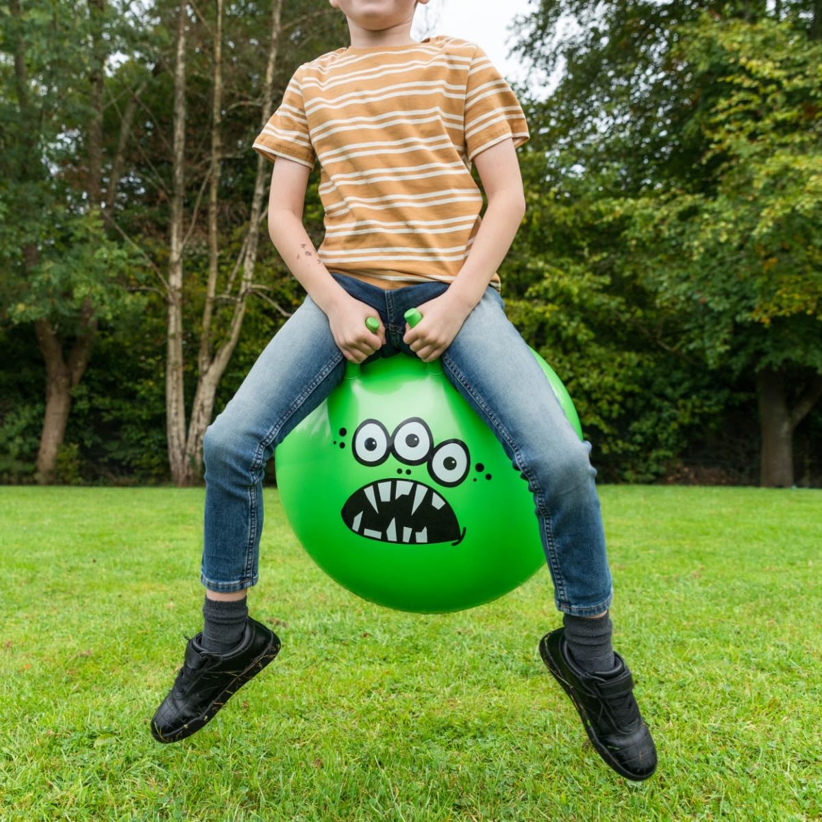 Jump N Bounce Space Hopper - Retro 24 Inch Exercise Ball for Kids 3+ 7