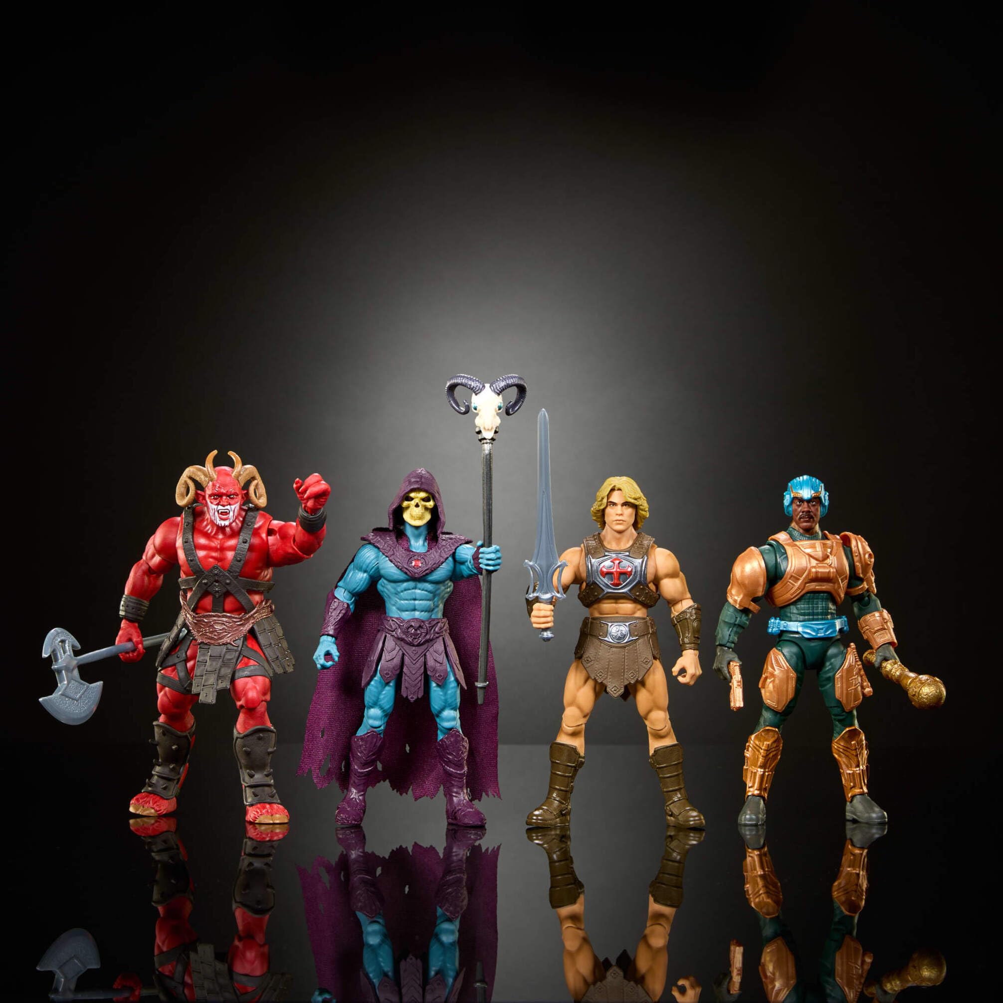 Masters of the Universe Action Figure 4 Pack - 5.5 Inch Movie Figures with Actor Likenesses