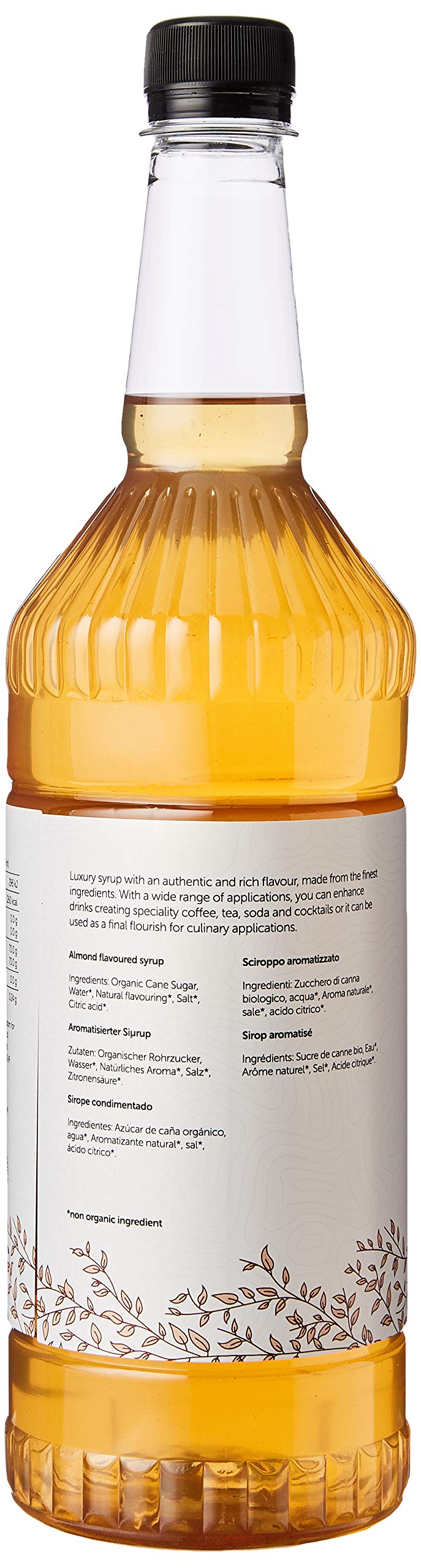 Simply Organic Almond Syrup - Vegan & Nut Free Natural Flavoured Syrup for Beverages & Baking