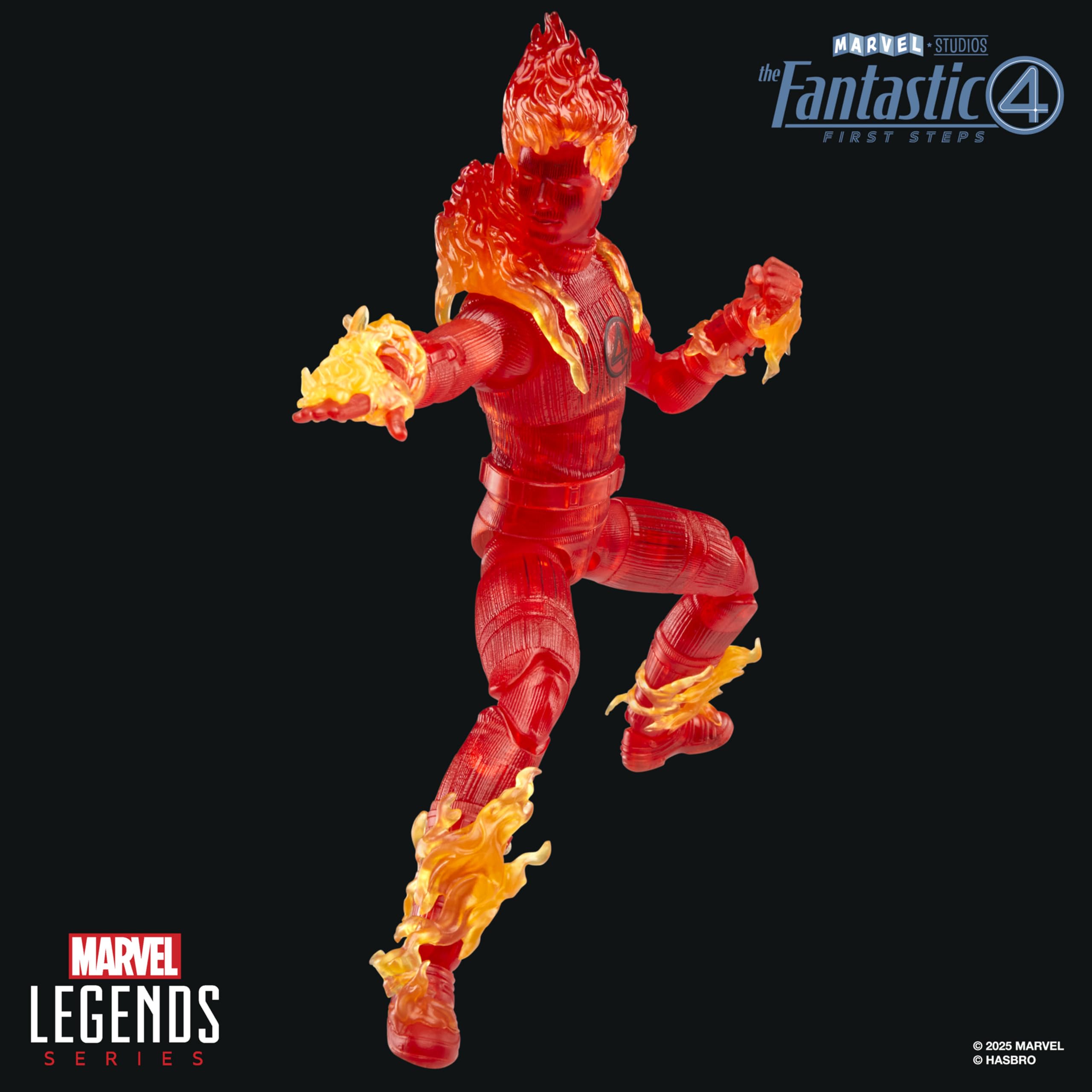 Marvel Legends Human Torch Action Figure - 6-Inch Scale, Red, Inspired by The Fantastic Four: First Steps 6